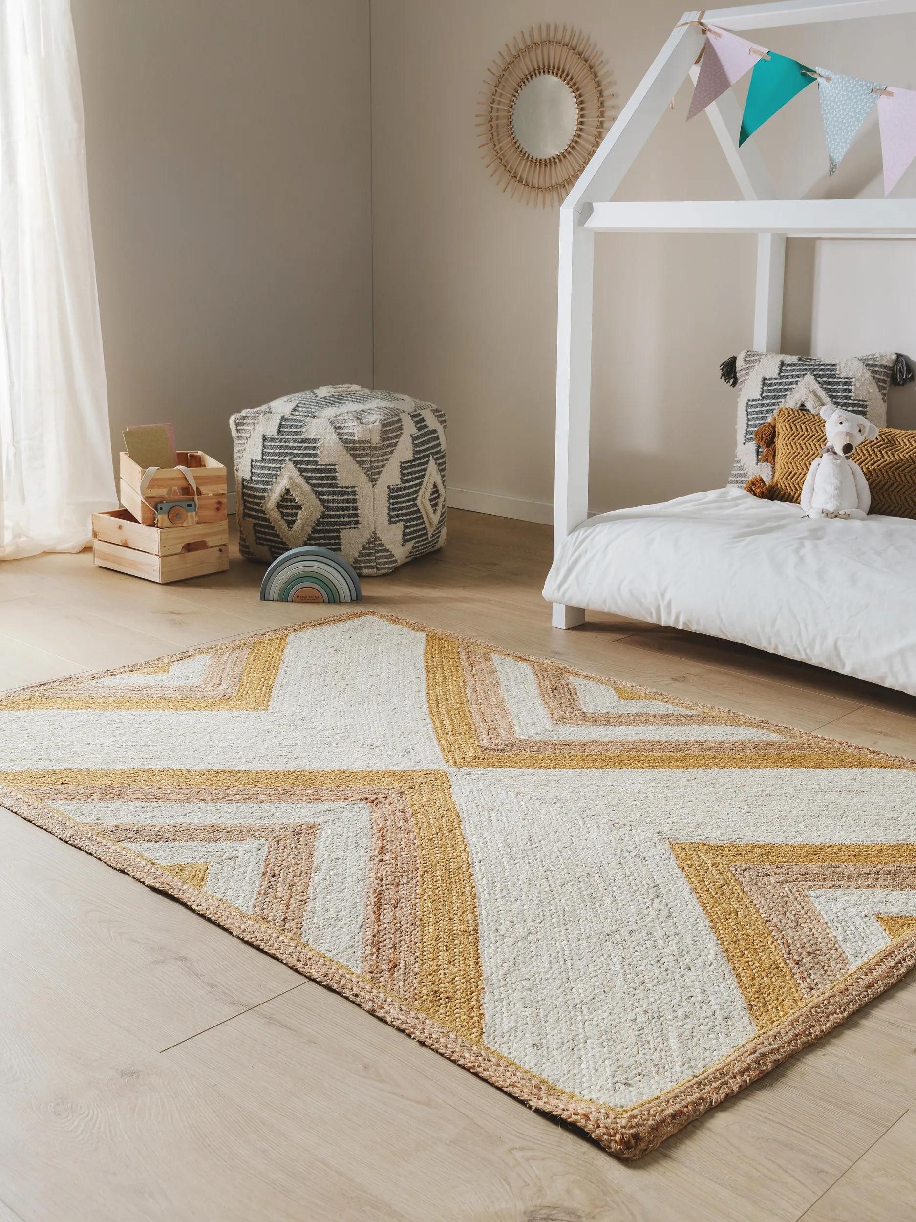 benuta Kinderteppich Frieda, rechteckig, Höhe: 5 mm, Kunstfaser, Berber, Ethno-Style, Wohnzimmer