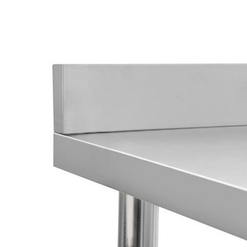 vidaXL Spülenschrank Küchen-Arbeitstisch mit Aufkantung 100 x 60 x 93 cm Edelstahl (1-St)