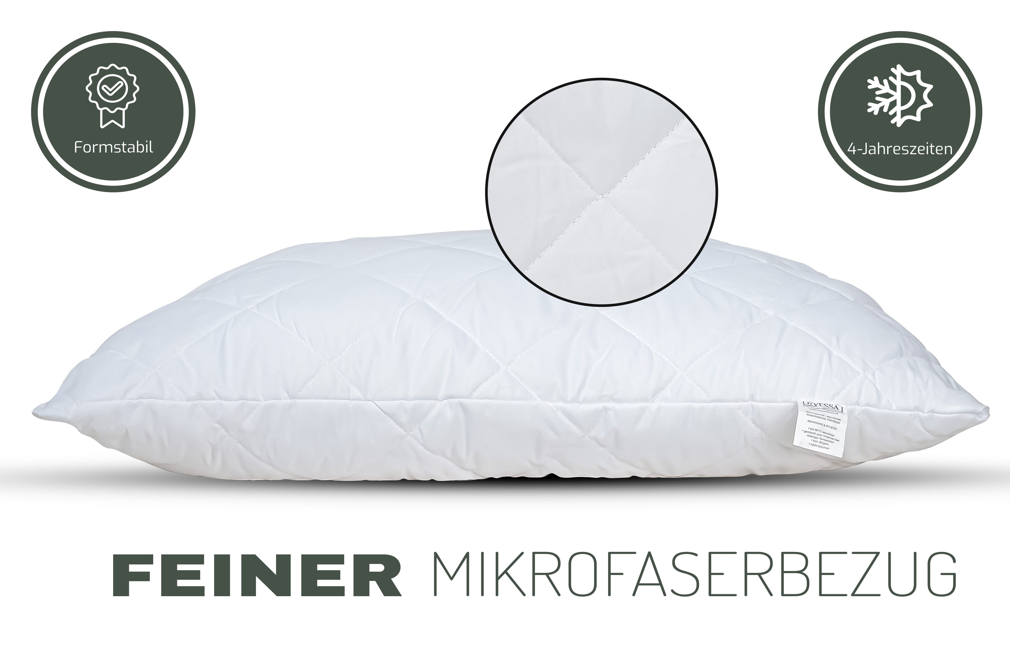 livessa Kopfkissen Microfaserkissen - Kopfkissen - Schlafkissen - Seitensch günstig online kaufen