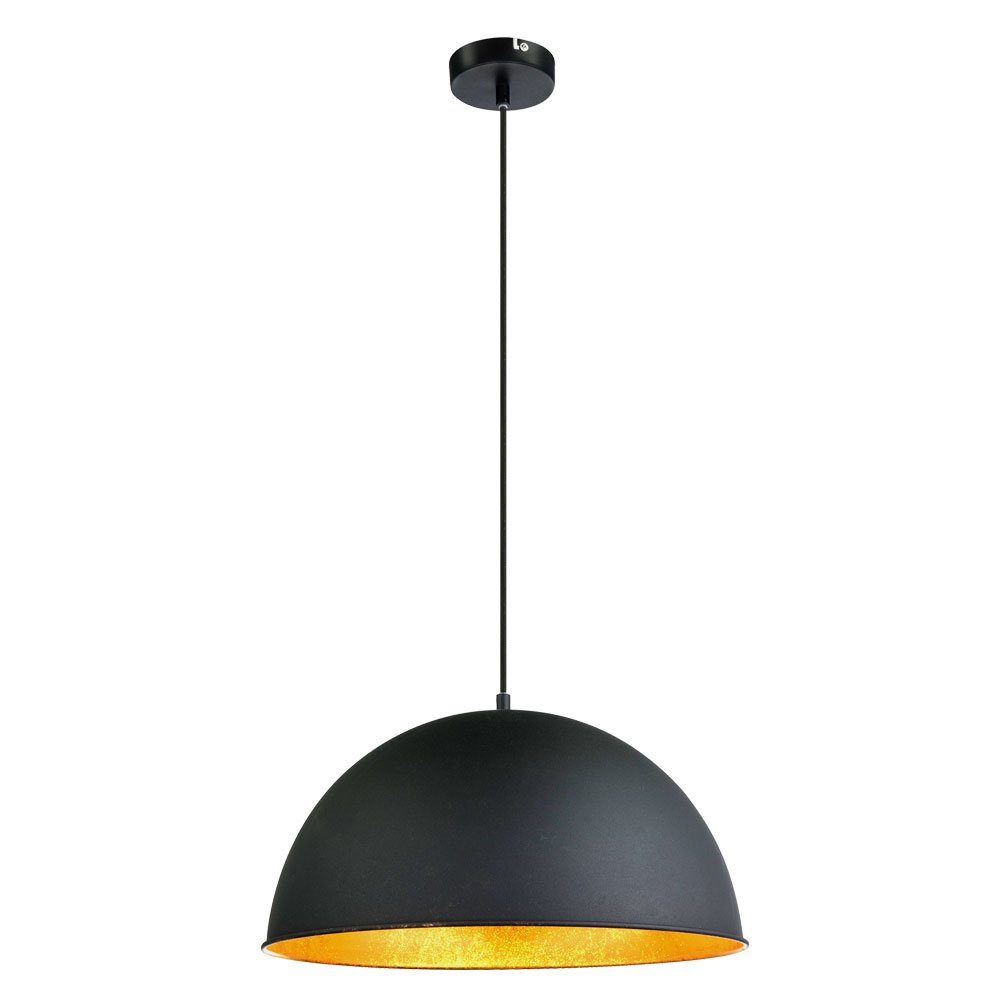 Leuchte Lampe gold Beleuchtung inklusive, Pendelleuchte, etc-shop Warmweiß, Leuchtmittel Pendel schwarz LED Hänge