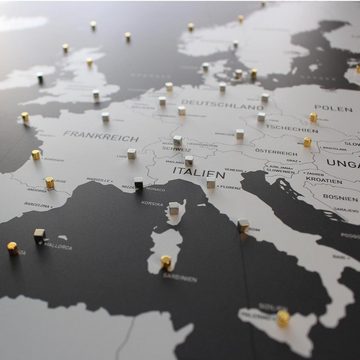 VACENTURES Wanddekoobjekt Die magnetische Europakarte - inkl. Magnet Pins