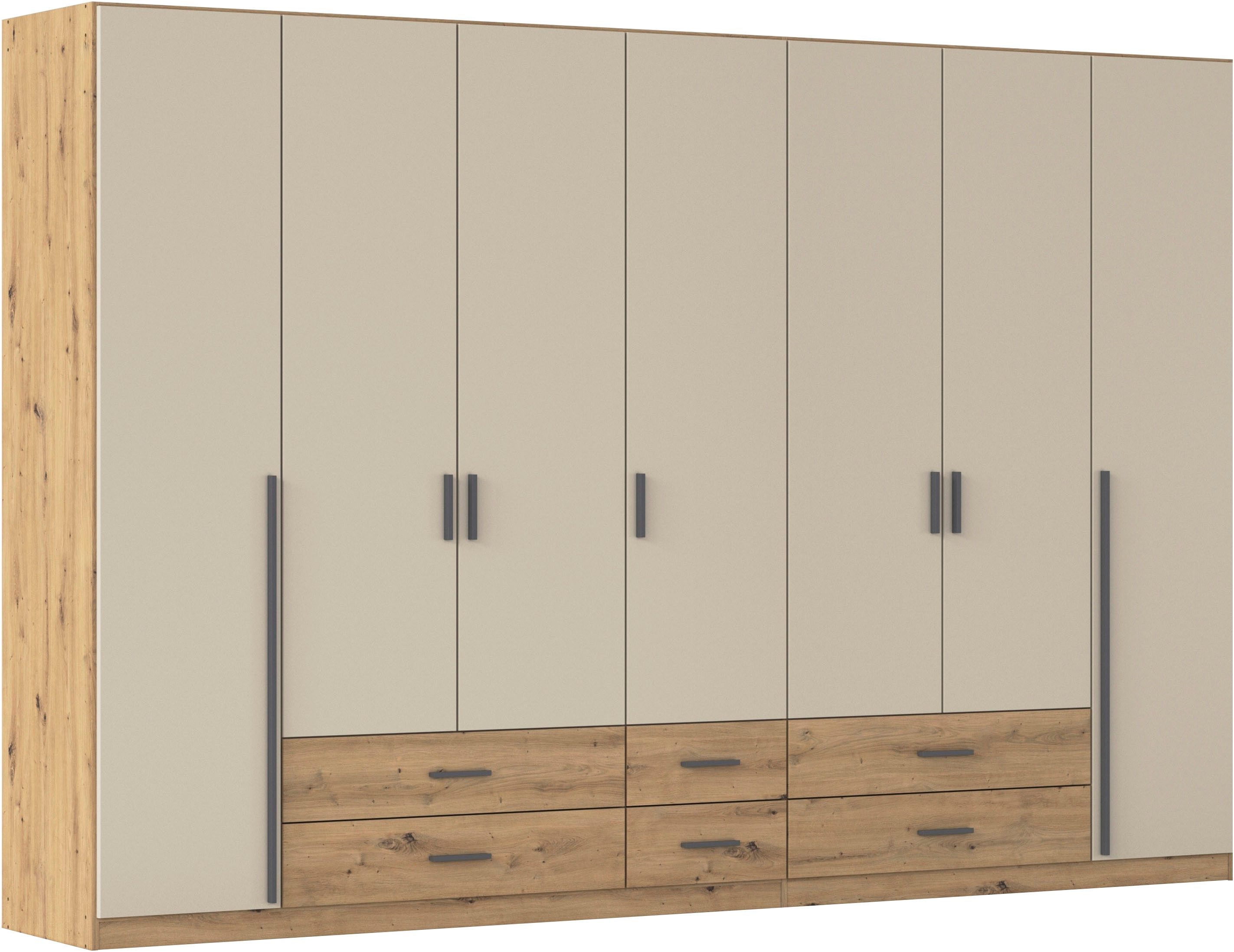 rauch Drehtürenschrank Kleiderschrank Garderobe GAMMA Breiten 315 cm (in 3 Ausstattungen BASIC/CLASSIC/PREMIUM (inkl. SOFT-CLOSE-Funktion) mit Schubladen, versc – Bild 2 von 5
