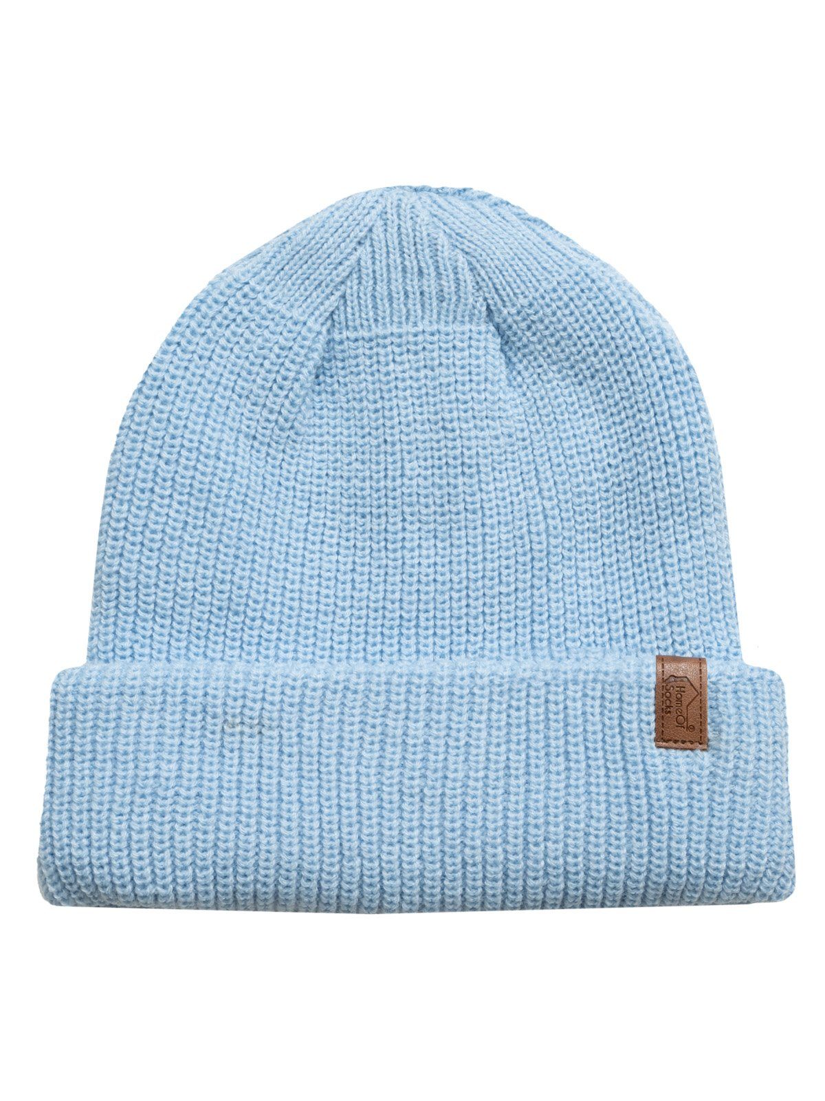 Beanie Umschlag Herren mit THINSULATE Warm HomeOfSocks Hellblau Damen Beanie Wasserdichte Winter Fleece Mütze