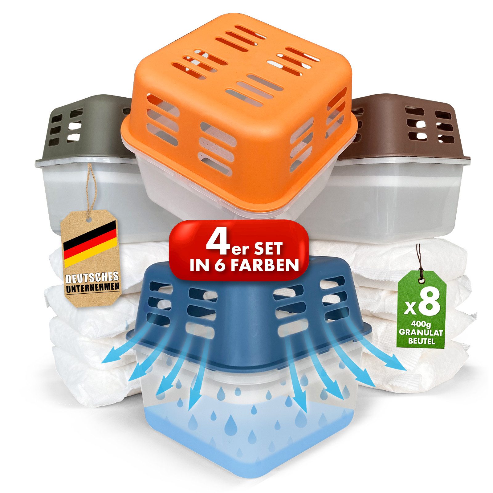Floordirekt Luftentfeuchter 4er-SET Nachfüllbar & wiederverwendbar, günstig online kaufen