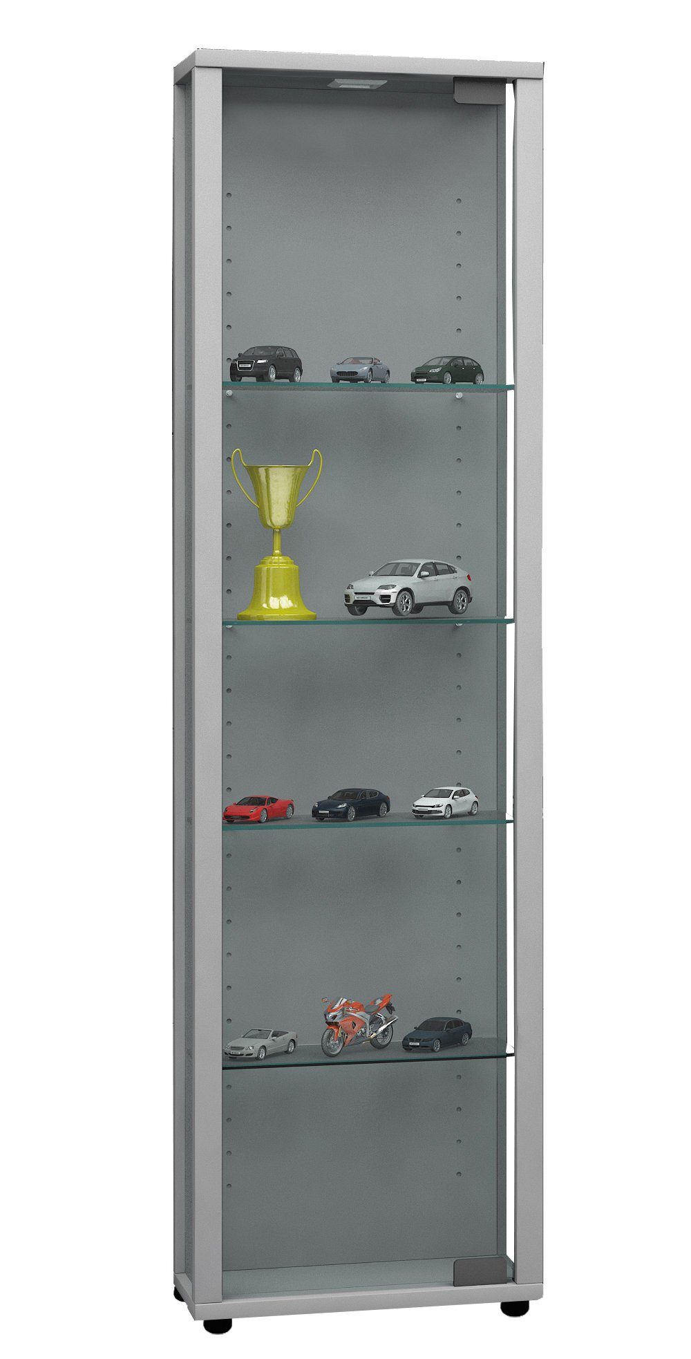 VCM Standvitrine Holz Glas Stand Vitrine Sammelvitrine Edana Mini