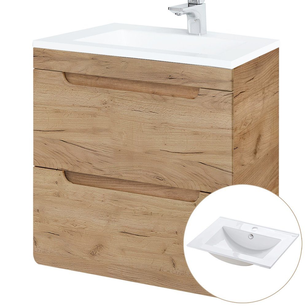 Lomadox Waschtisch LUTON-56-CRAFT, 61 cm mit günstig online kaufen