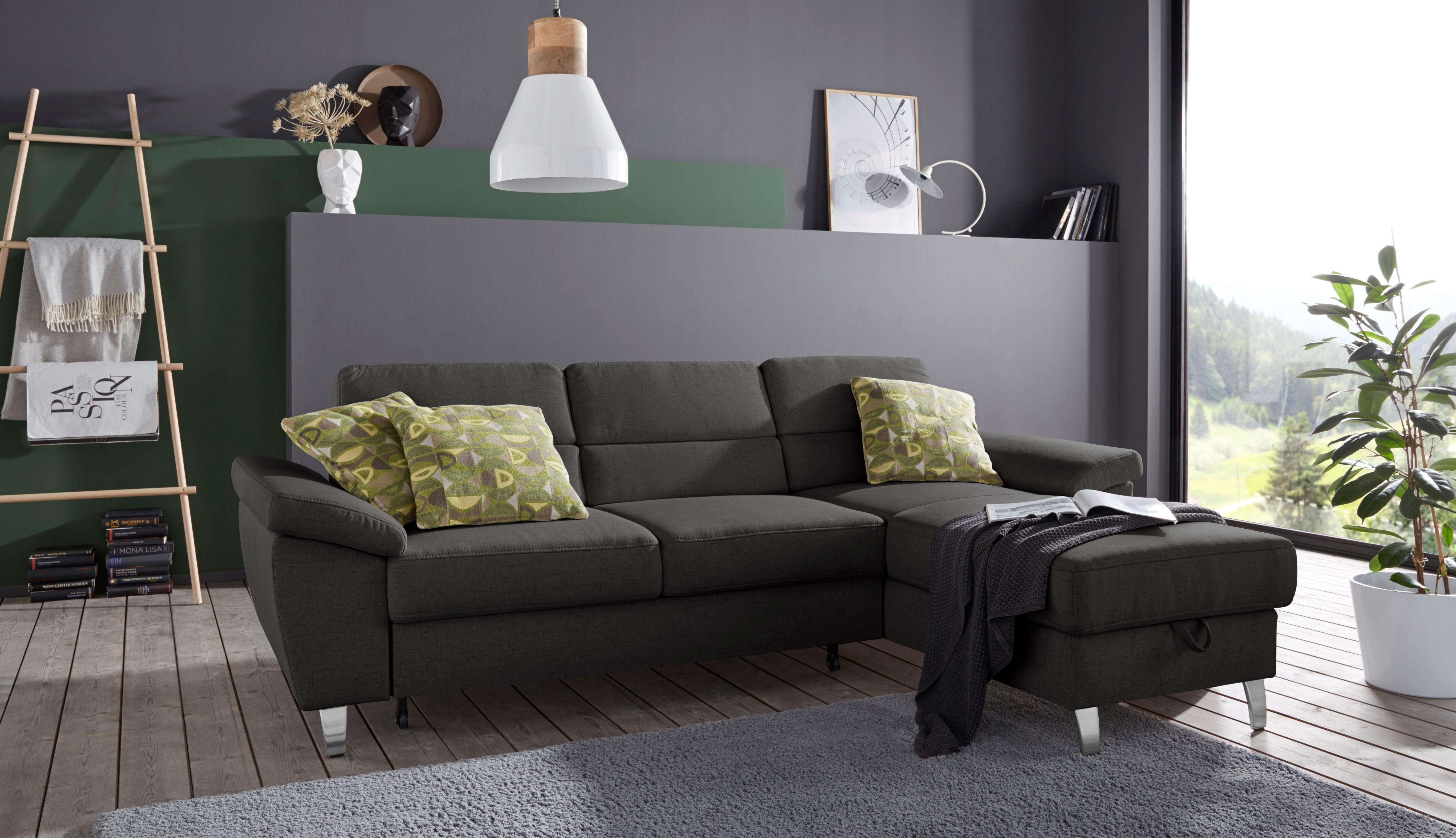 sit&more Ecksofa "Sorano L-Form", wahlweise mit Bettfunktion und Bettkasten günstig online kaufen