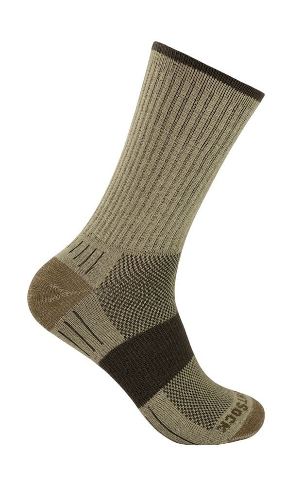 Wandersocken Crew Escape (extra Frottee-Polsterung, mitteldick) braun/khakigrün
