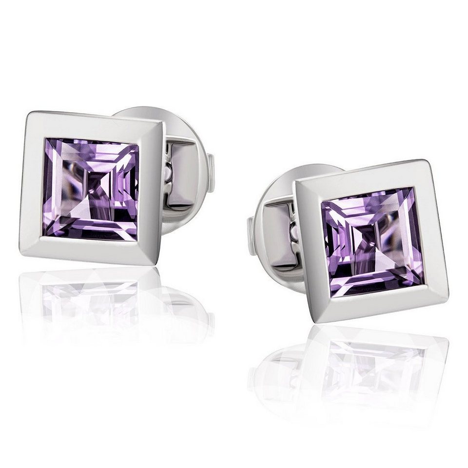 goldmaid Paar Ohrstecker, 2 lila Amethyste 1,18 ct