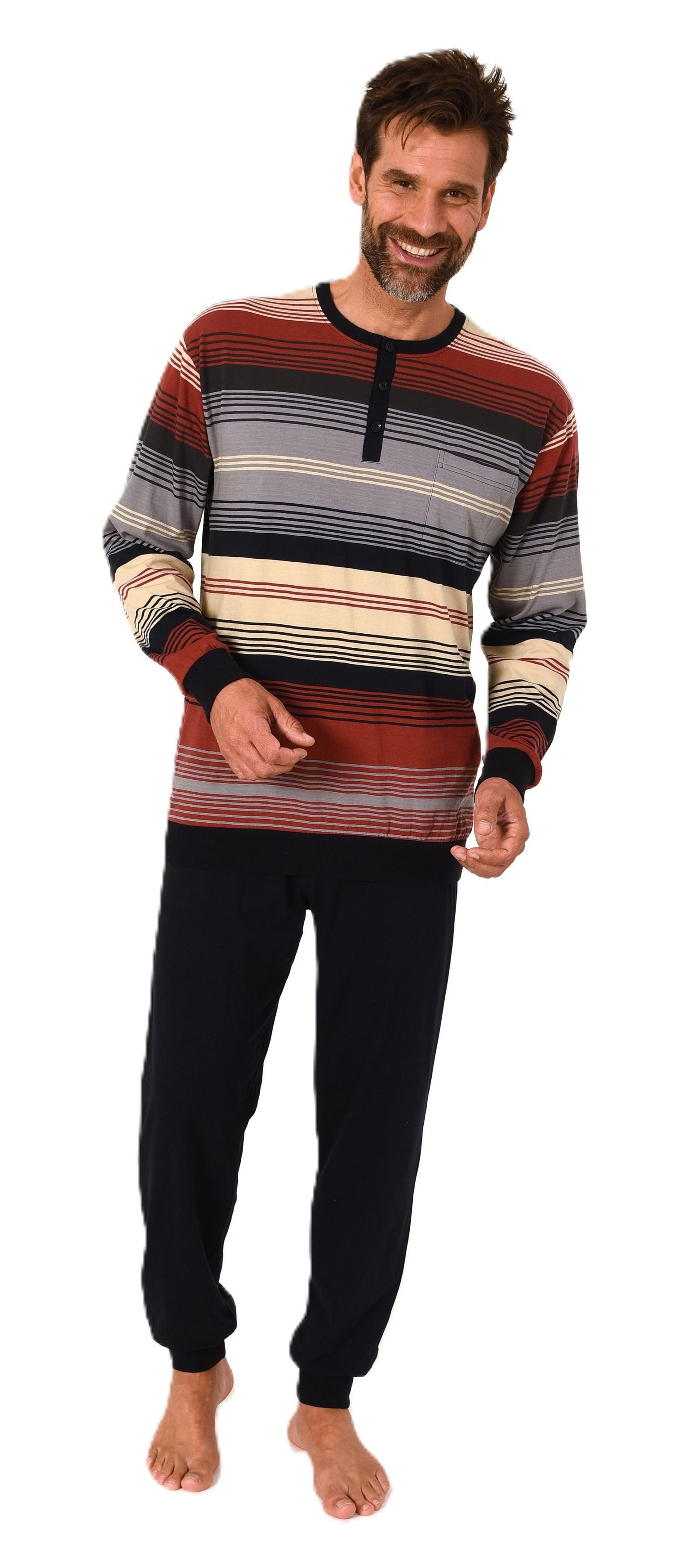Normann Pyjama Normann Herren Schlafanzug lang günstig online kaufen