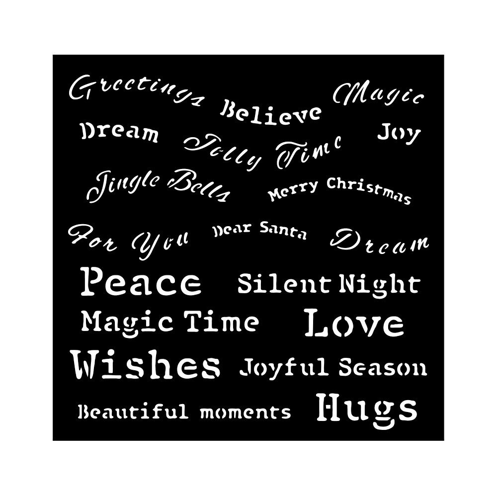 Stamperia Malschablone Classic Christmas, L 18 x B 18 cm