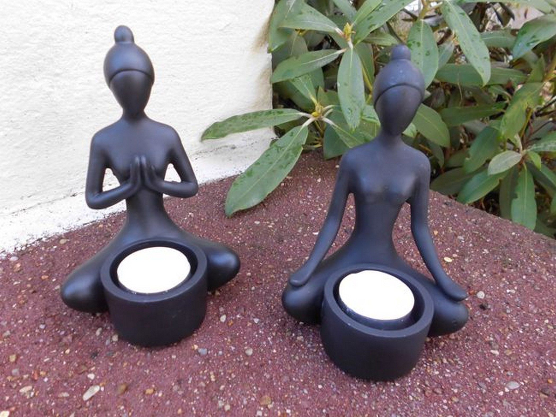 Deko-Impression Dekofigur Skulpturen-Set Yoga 2 Stück Fengshui Deko-Figuren / Teelichthalter (2 St)