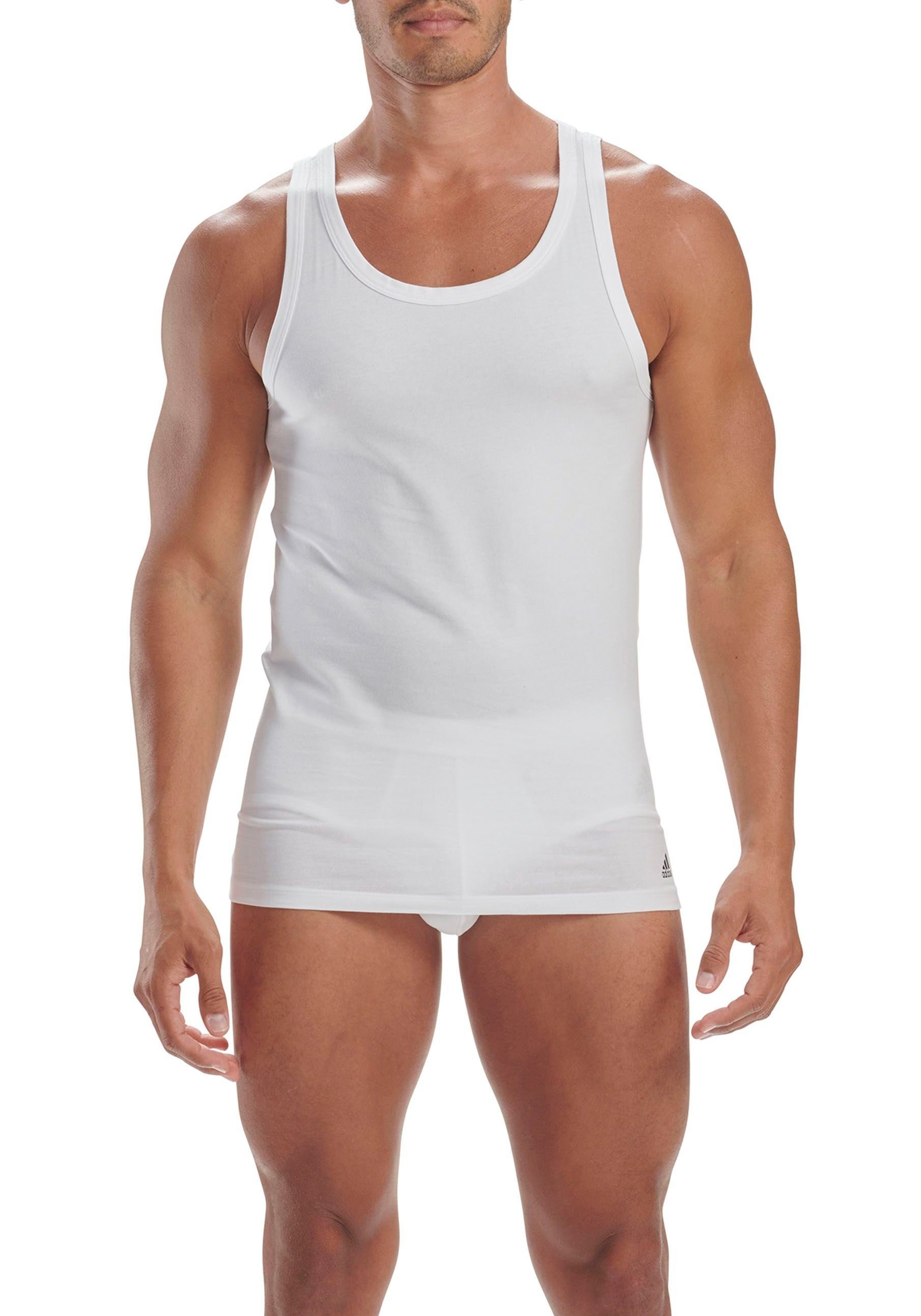 flexiblem Way mit adidas Tank Top (2er-Pack) White Performance Stretch Sportswear adidas 4 Achselhemd