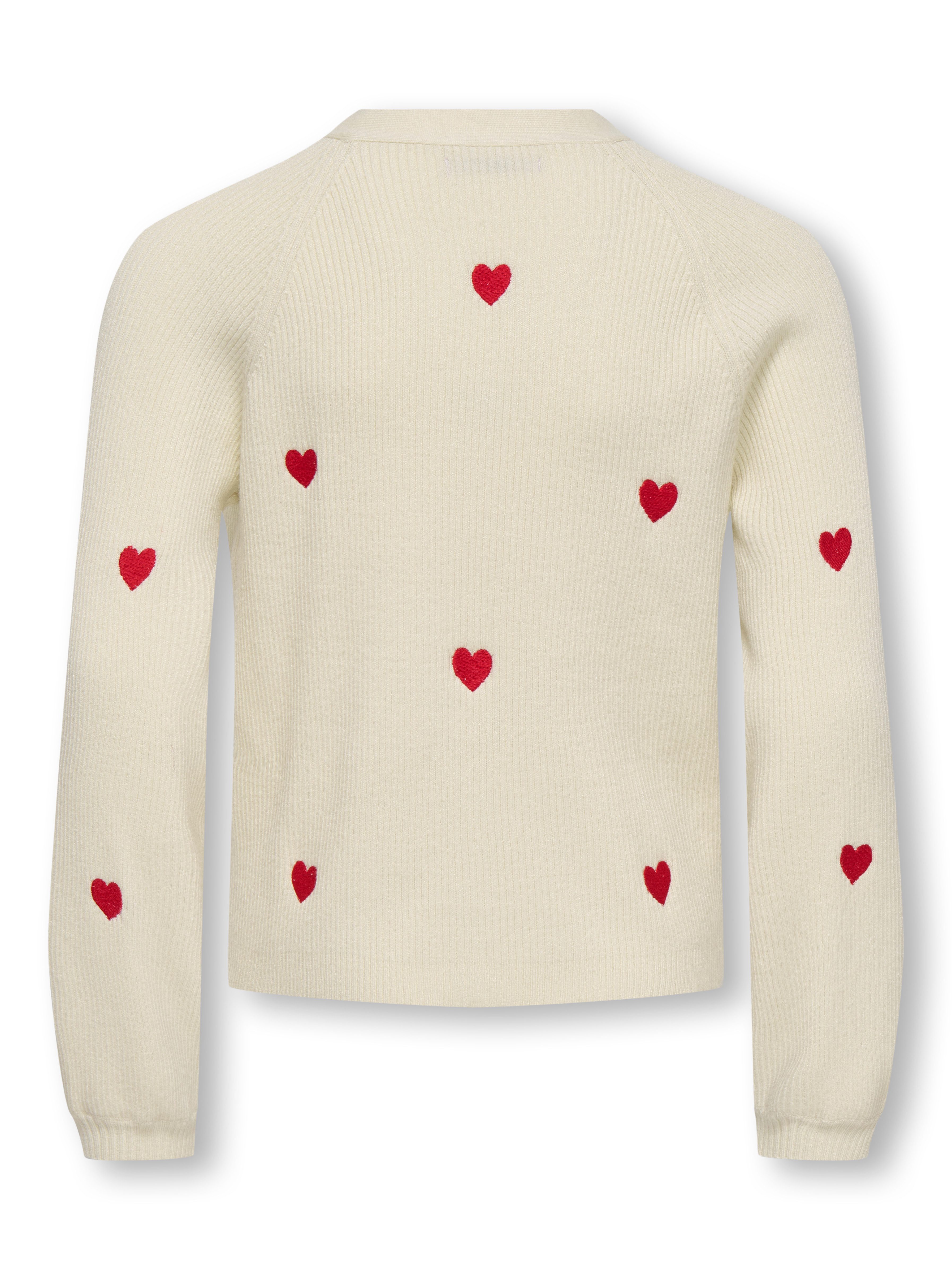 KIDS ONLY Strickjacke KOGDANA LIFE LS HEART VNECK CARDIGAN KNT (1-tlg)