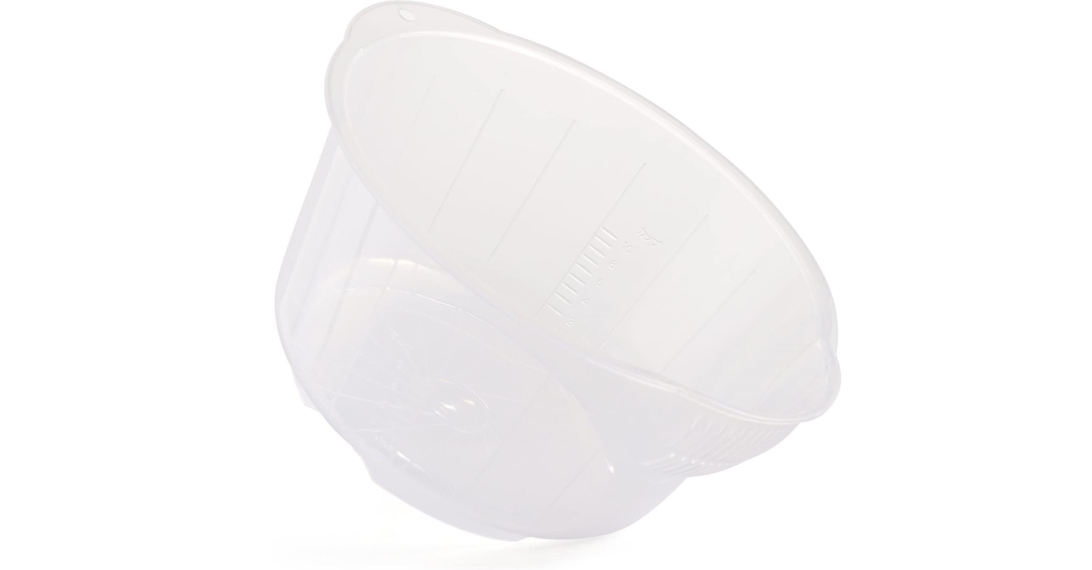 Reishunger Küchensieb Reiswaschschüssel, Kunststoff, 2 Liter, 26 cm Durchmesser - Zum Waschen von Reis und Gemüse