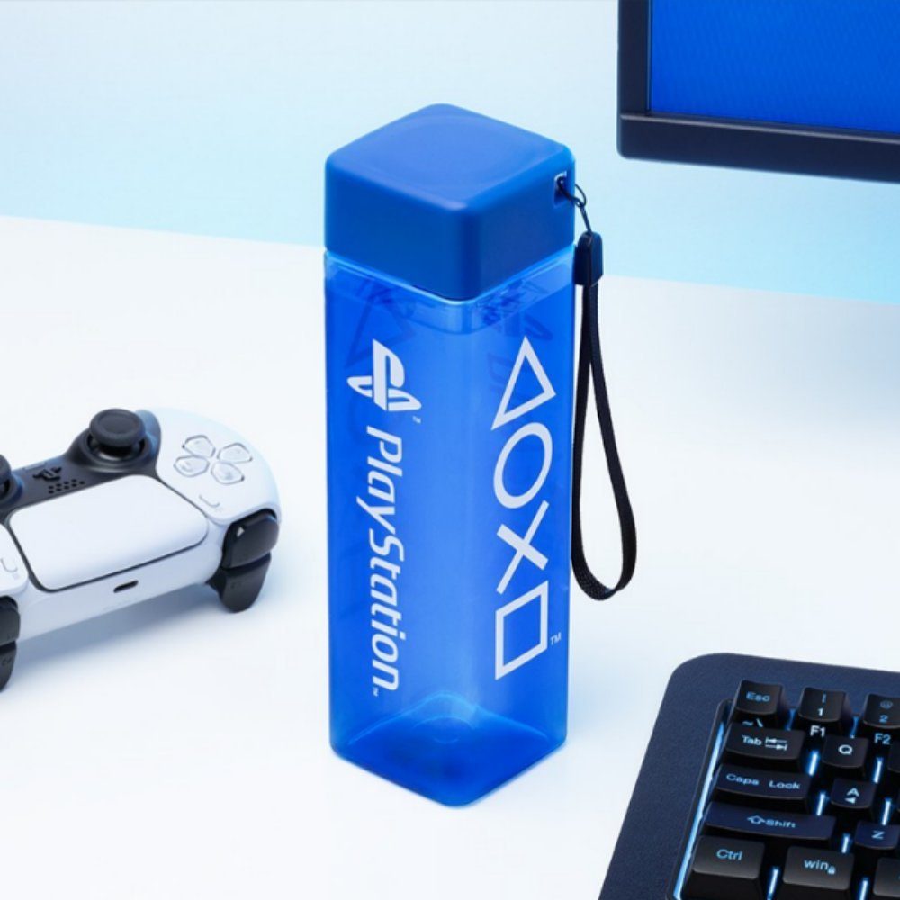 Paladone Trinkflasche Playstation Wasserflasche Quadratisch | Kinder-Trinkflaschen