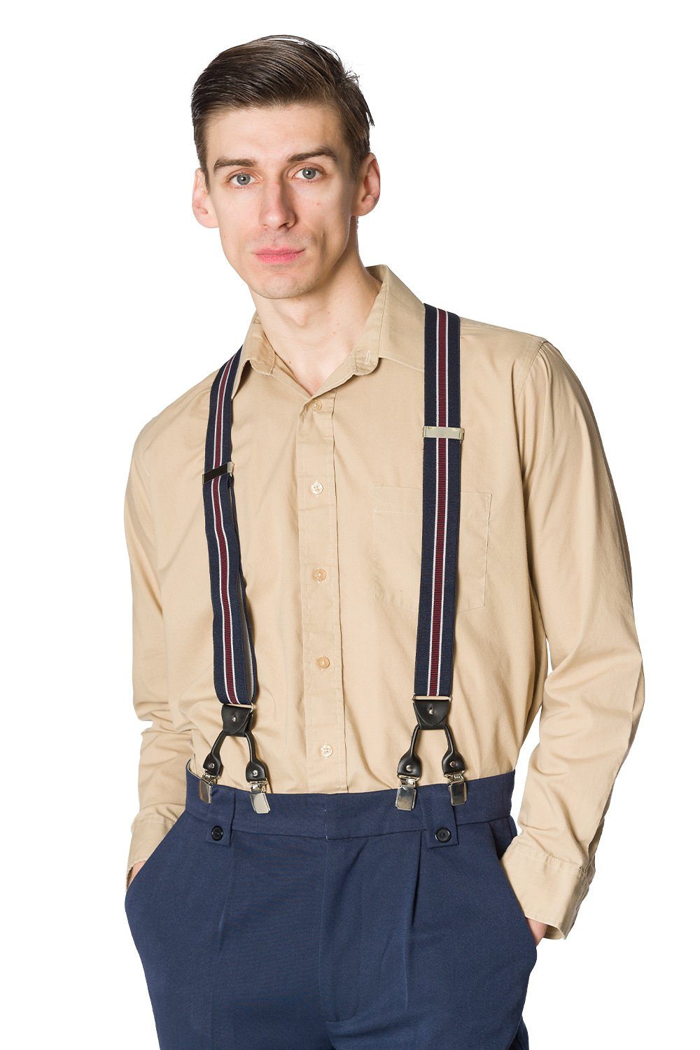 Banned Hosenträger Nicholas Braces Navy Blau günstig online kaufen
