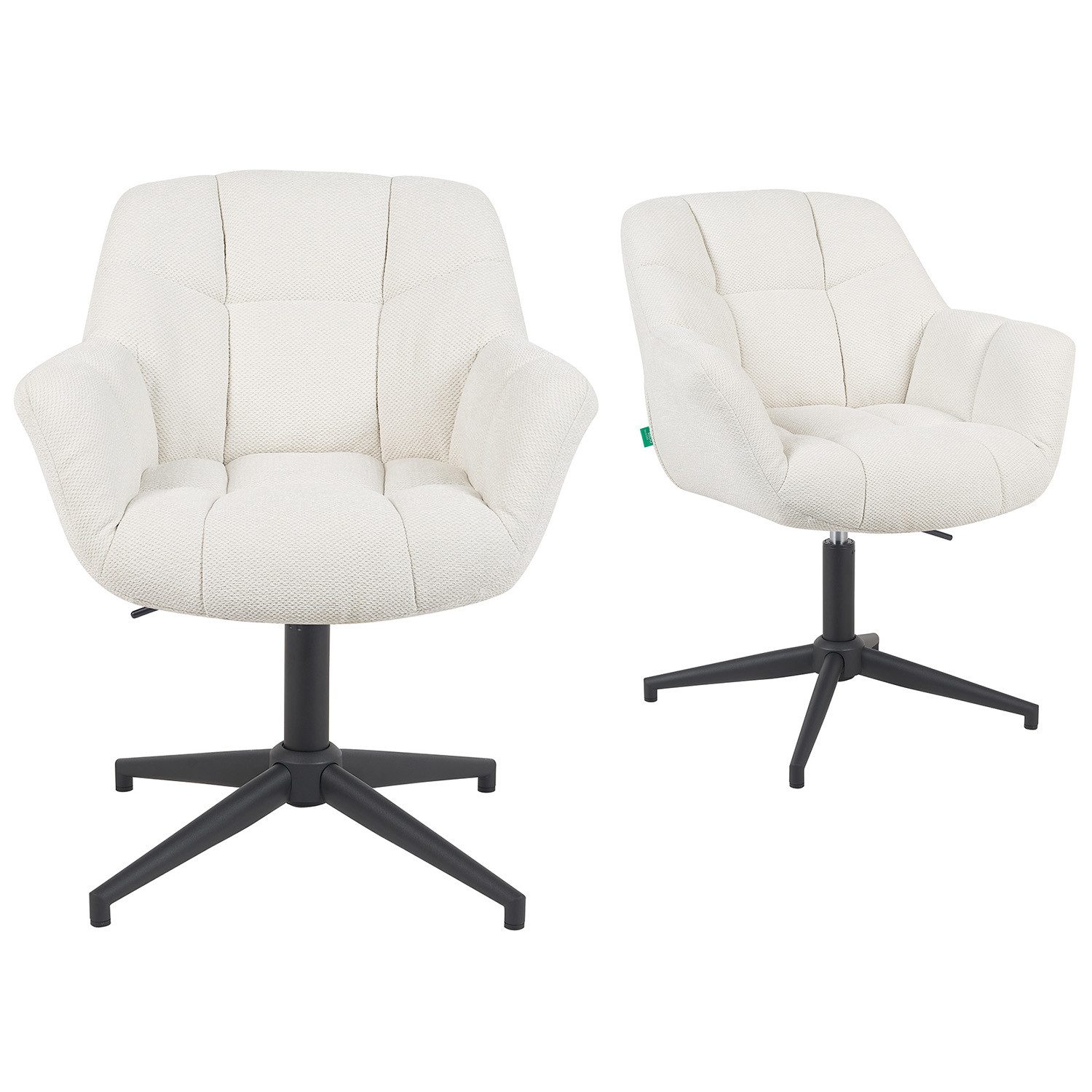 DUBI Möbel Polsterstuhl Mika-Luka 2er-Set, pulverbeschichtet, günstig online kaufen