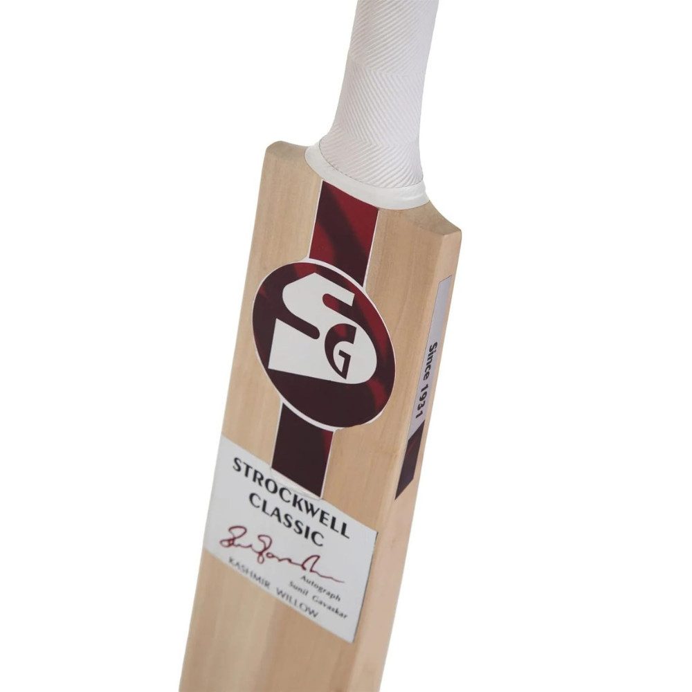SG Badmintonschläger Strokewell Classic Cricket Bat Holz Kurzgriff Flexibel mit Power, (Einzelner Cricket-Schläger, Größe Short Handle, Farbe Beige)