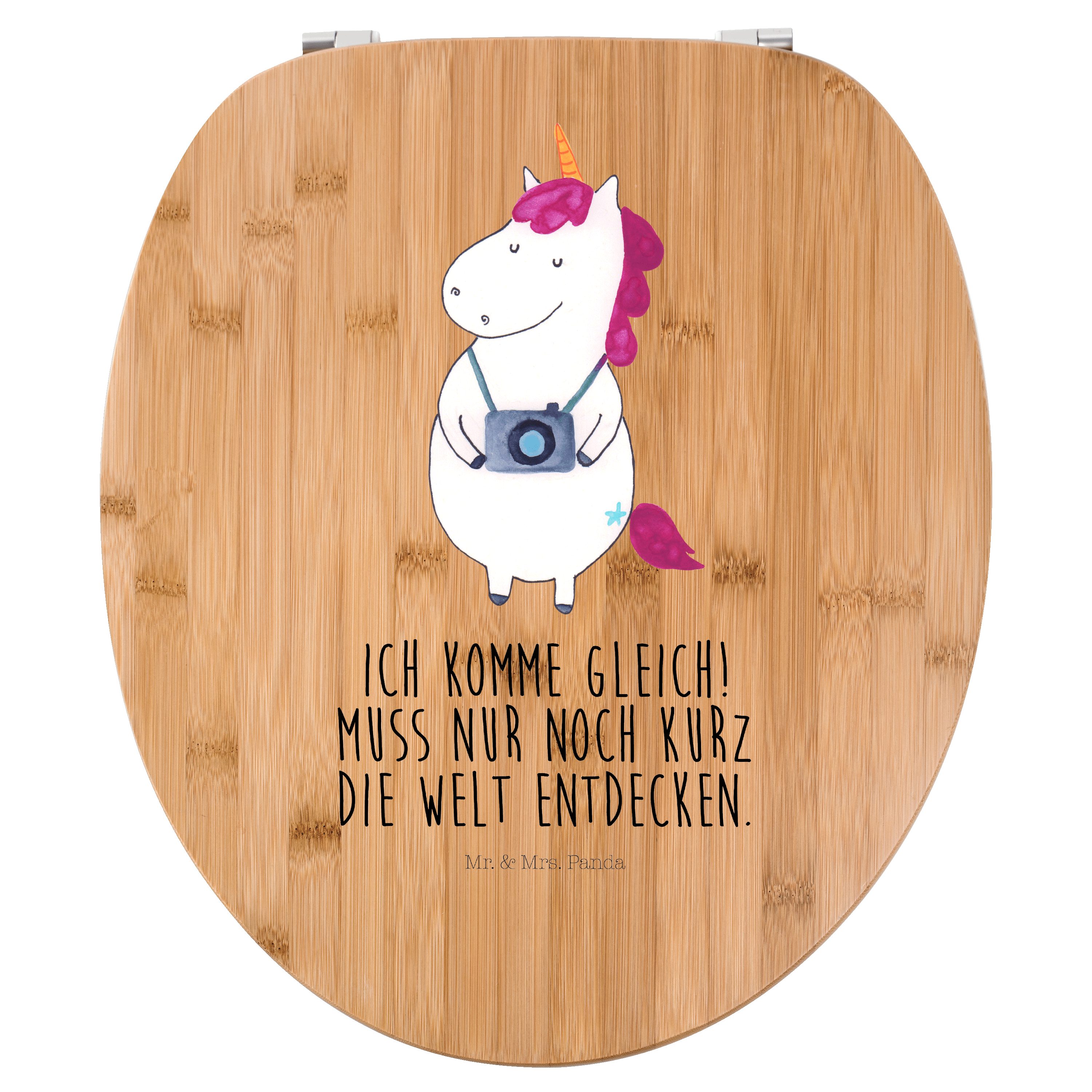 WC-Sitz Einhorn Fotograf - Transparent - Geschenk, WC-Sitz, Kurztrip, Kamera