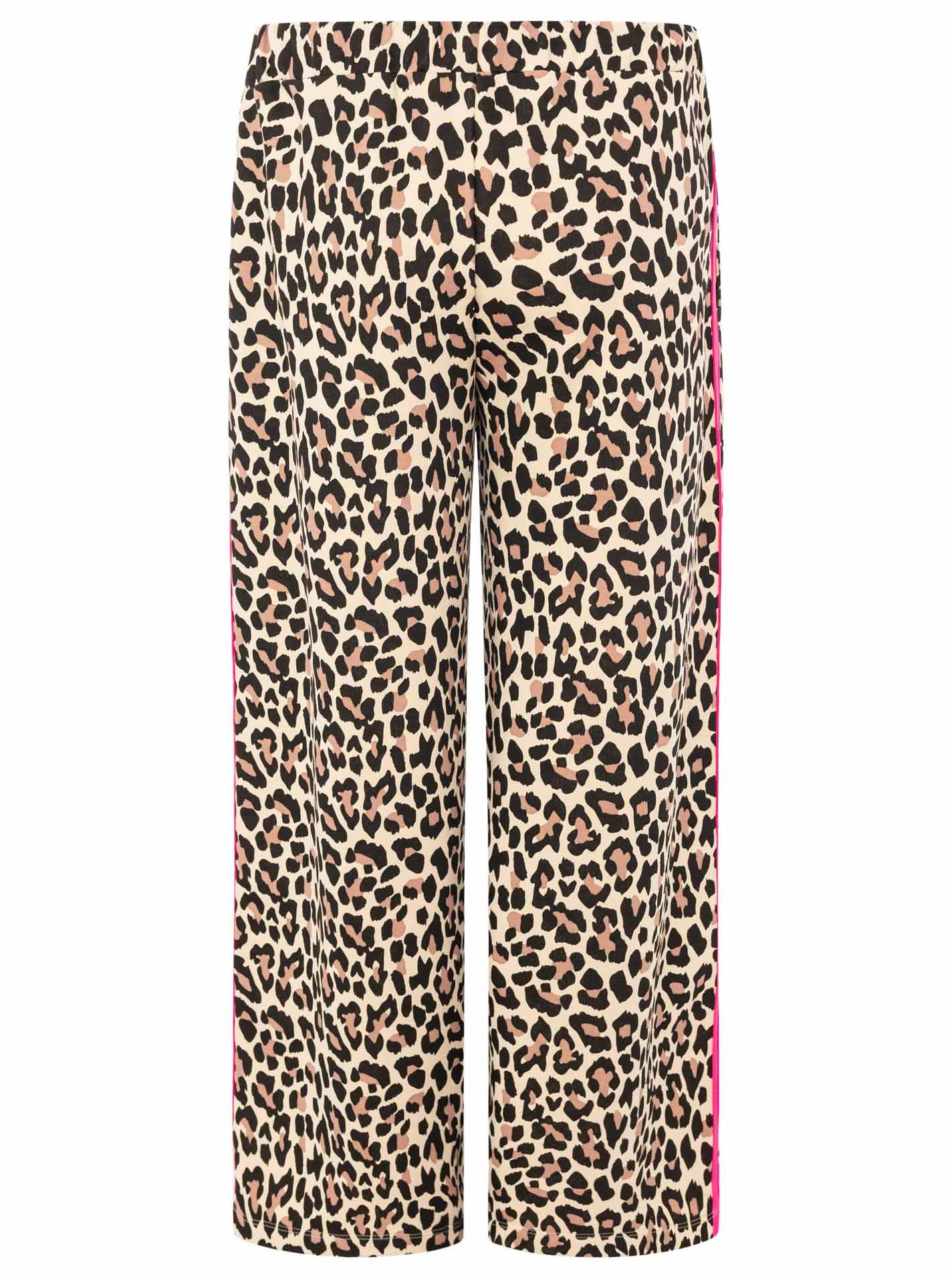 Zwillingsherz Sweathose "Leo" Leo Muster, pinker Streifen an der Seite, Eingriffstaschen