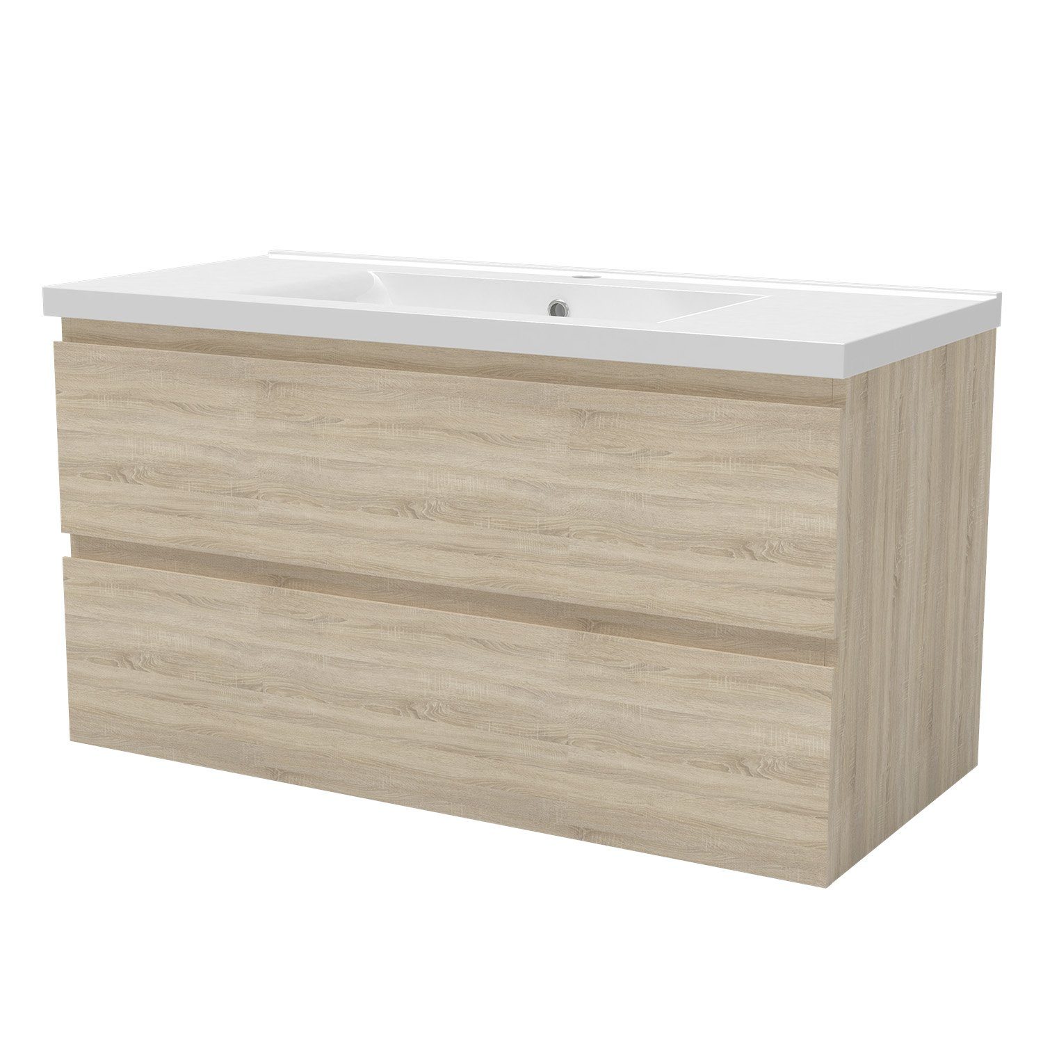 duschspa Waschtisch Badmöbel Set Waschbecken mit Unterschrank MDF, Beite 50/60/80/100 cm
