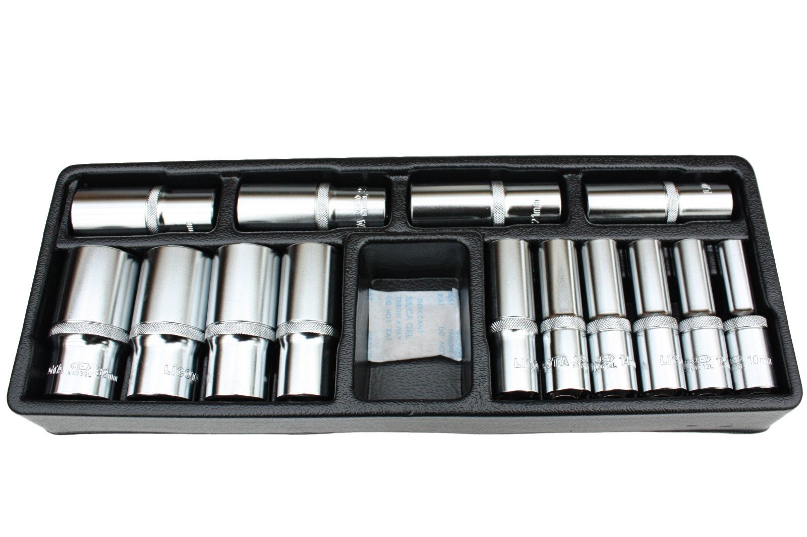 Boni-Shop Stecknüsse Stecknuss Satz, 1/2 Zoll, 14-teilig, 10-32mm, Nusskasten, Cr-V, Qualität