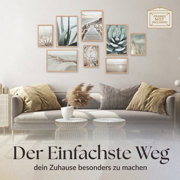 Heimlich Poster Set als Wohnzimmer Deko, Bilder DIN A3 & DIN A4, Aesthetic room decor, Pflanzen