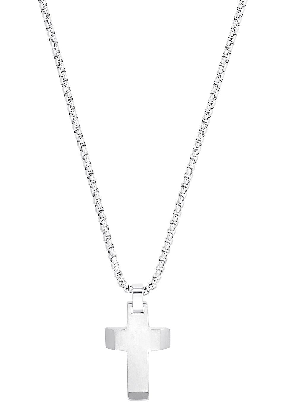  Kette mit Anhänger Halskette Kreuz, 2033914, Edelstahl, Modische  Halskette für Herren von