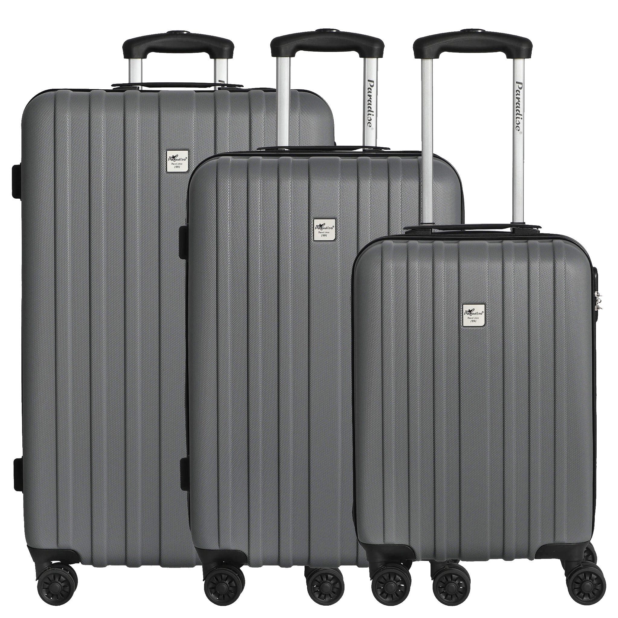 CHECK.IN® Koffer Aurora - Trolley-Set 3tlg. (anthrazit), 4 Rollen Rollen