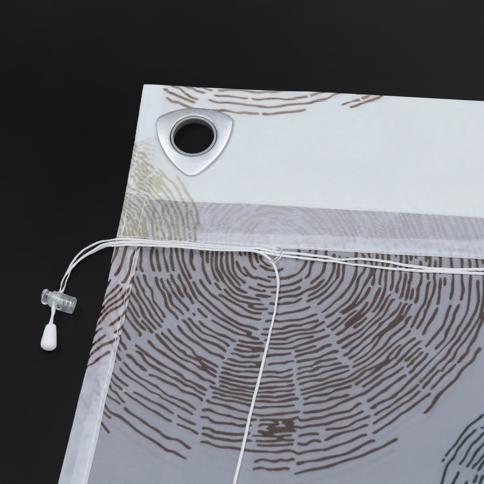 Joyswahl Raffrollo, mit Hakenaufhängung, ohne Bohren, mit Jahresring-Druck Modern Blau