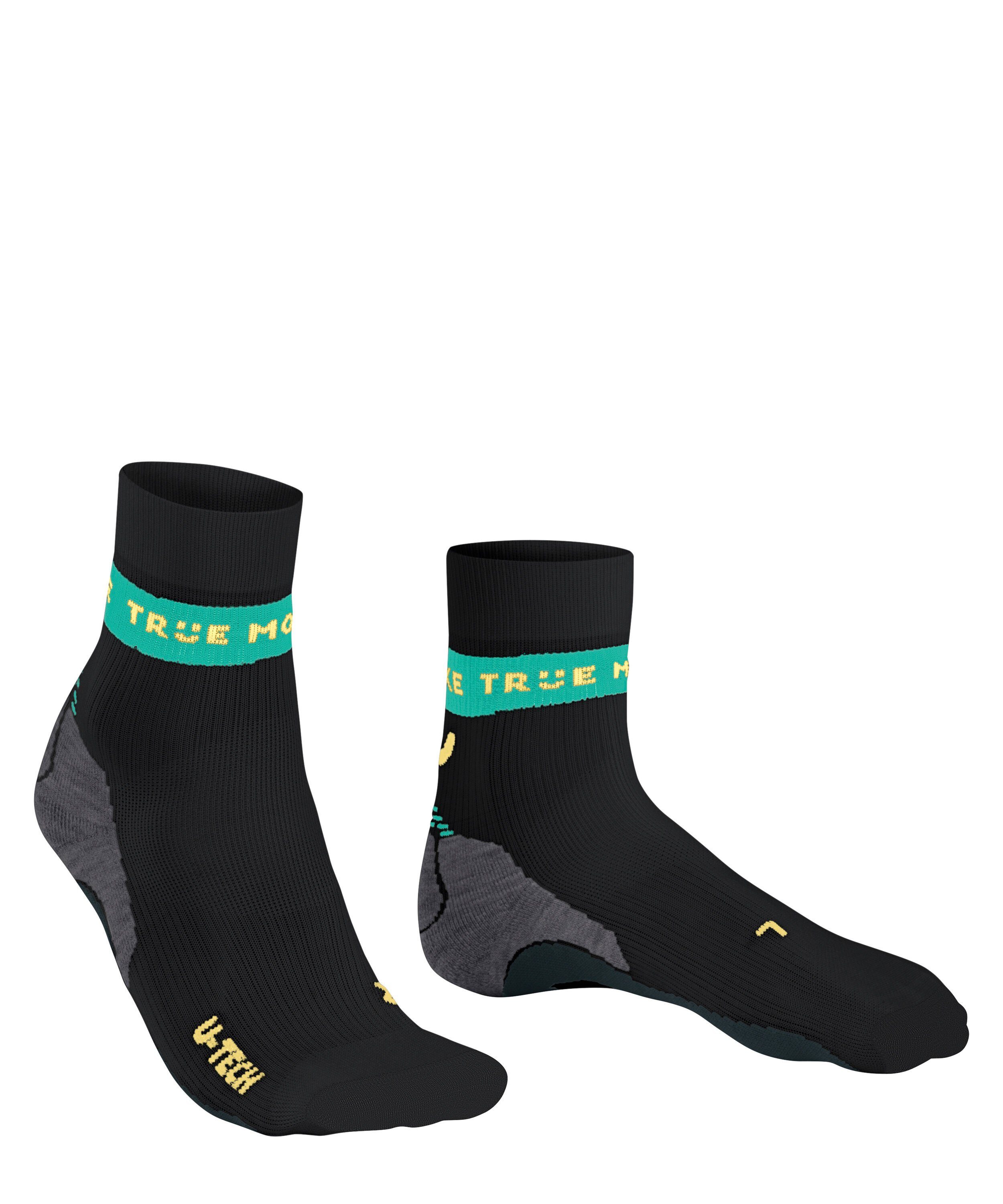 (1-Paar) Komfort und Aion (3007) Stabilität FALKE Laufsocken Motion black True RU fördert