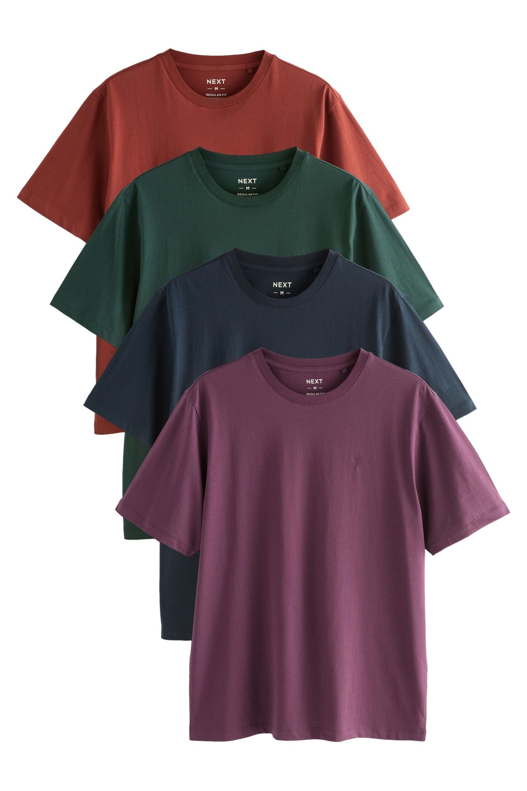 Next T-Shirt Regular Fit T-Shirts, 4er-Pack günstig online kaufen