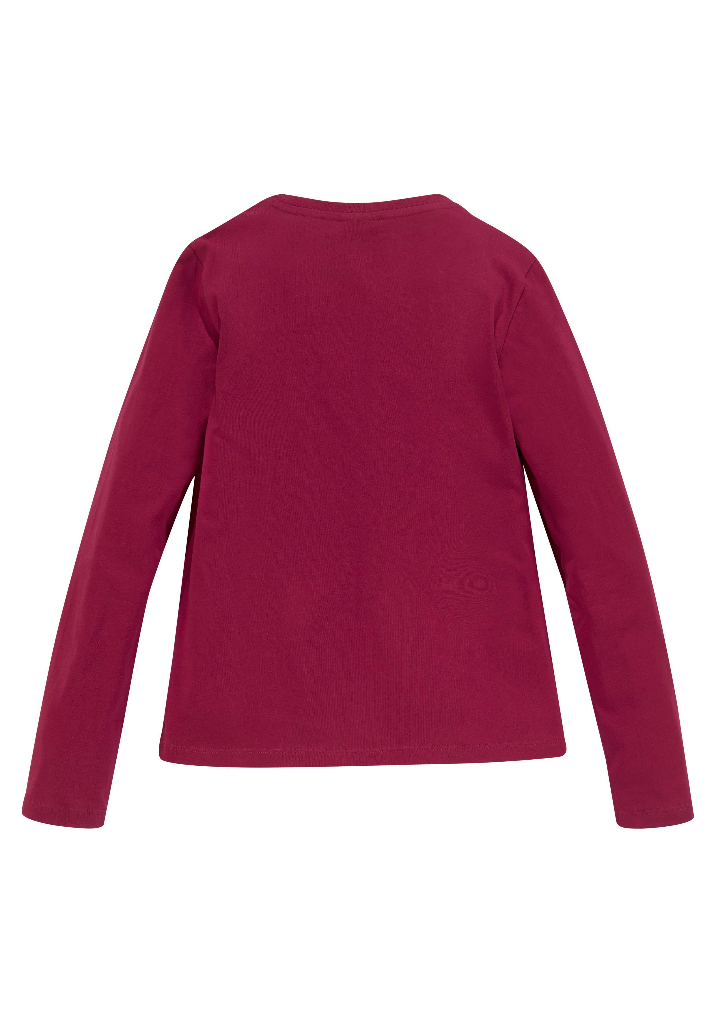 KIDSWORLD Langarmshirt ECHT JETZT? Langarm, Basic-Passform, mit peppigem und dynamischem Aufdruck