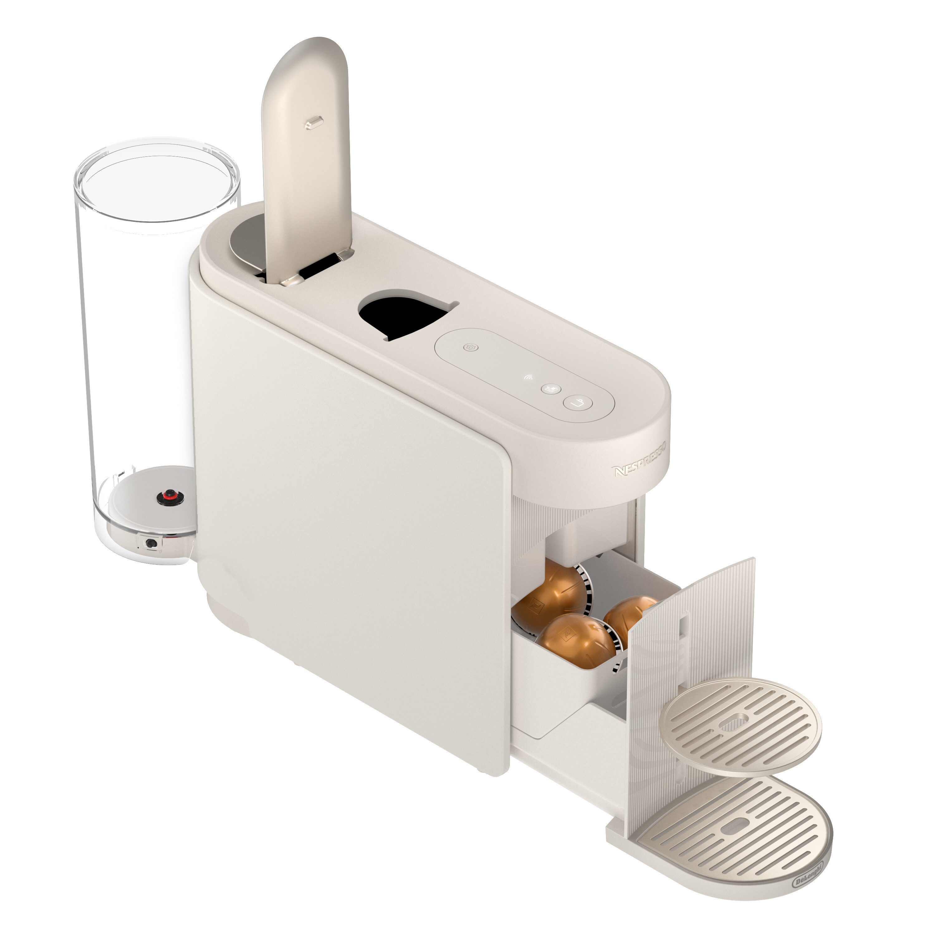 NESPRESSO Kapselmaschine Vertuo Up ENV200.W von DeLonghi, 3 Sekunden Aufheizzeit, One Touch Kaffee Zubereitung, für 5 Tassengrößen, kompaktes Design