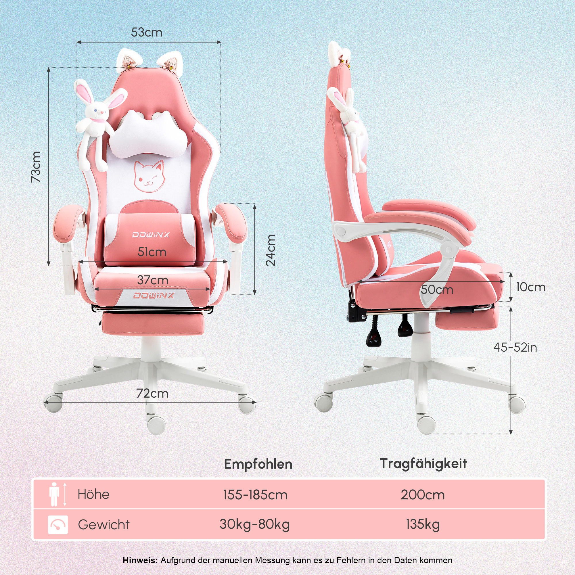 Dowinx Gaming-Stuhl Niedliche Katzenversion, PU-Leder, ergonomisches günstig online kaufen
