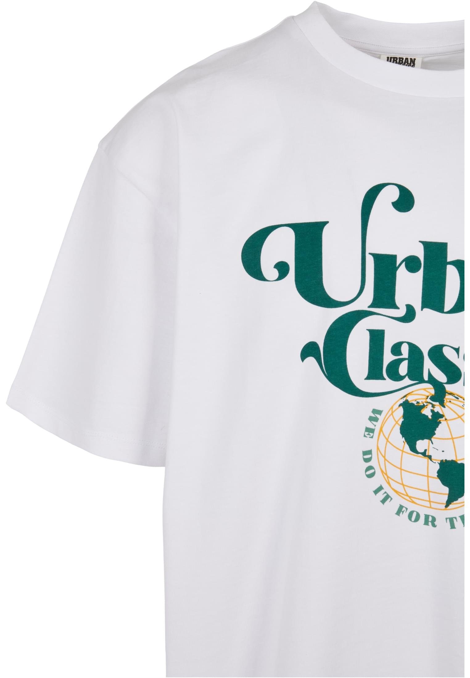 URBAN CLASSICS Kurzarmshirt Herren Tee Globe (1-tlg) white Logo Organic