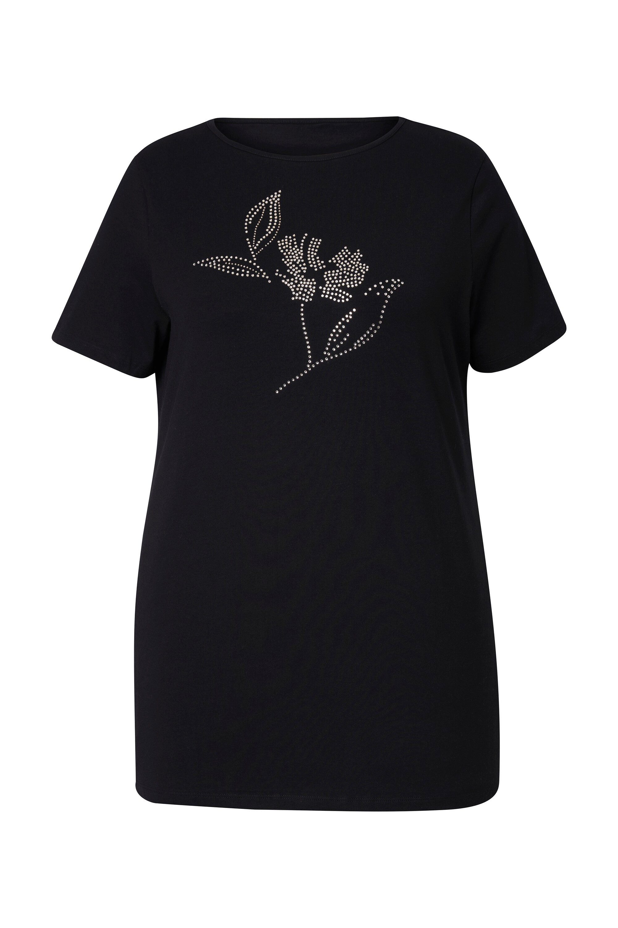 T-Shirt T-Shirt Ziersteinchen-Blume Halbarm