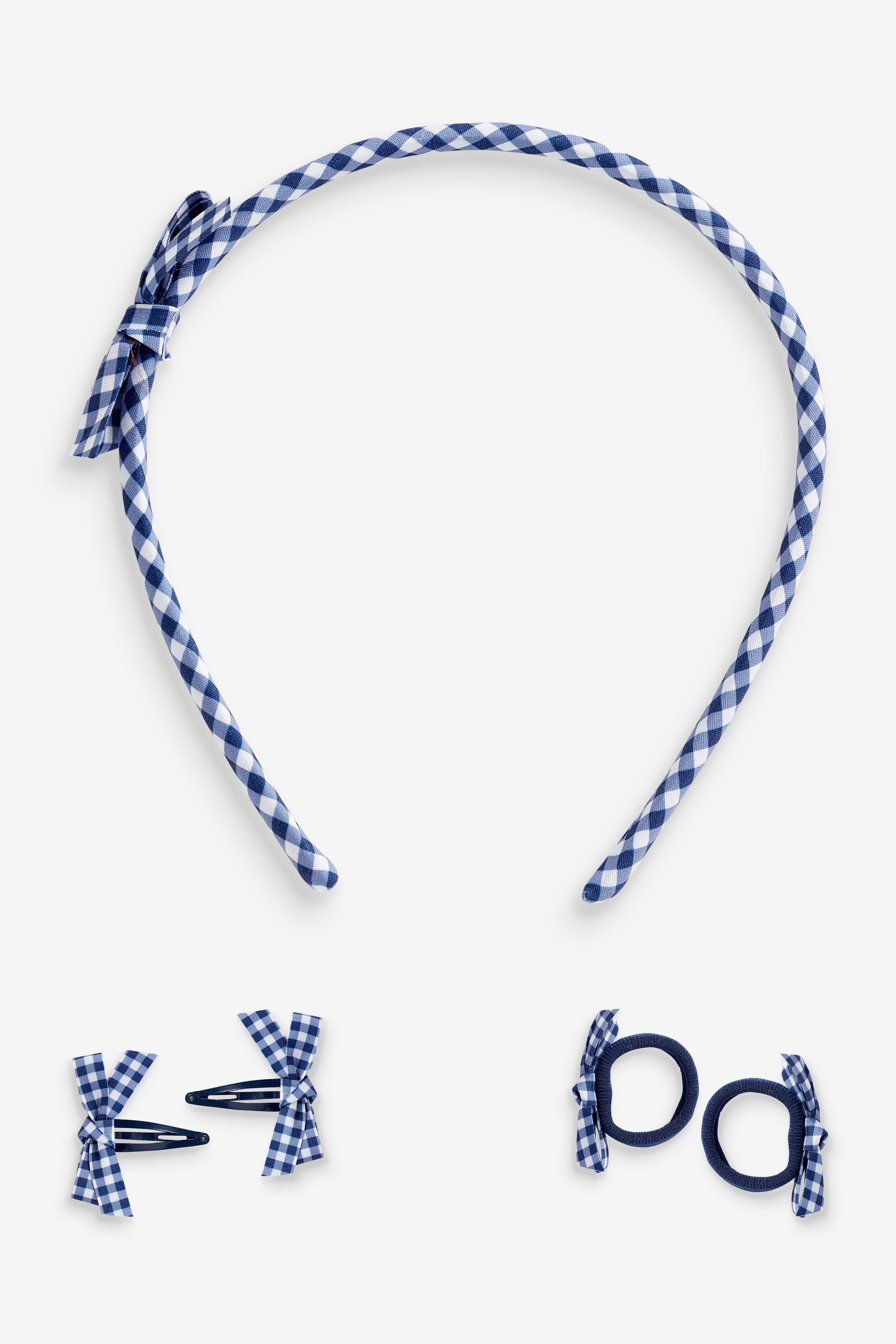 Next Haarstyling-Set Haar-Set mit Vichykaros Navy Blue