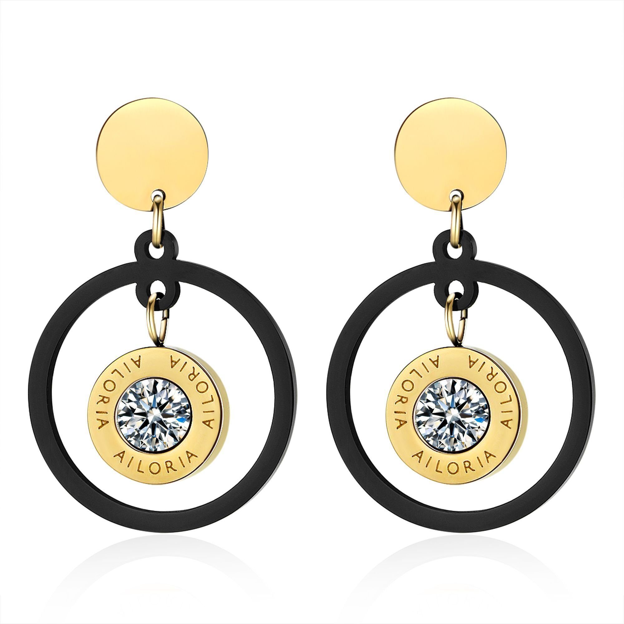 AILORIA Paar Ohrhänger AUDREY Ohrringe, Ohrringe aus glänzendem Edelstahl