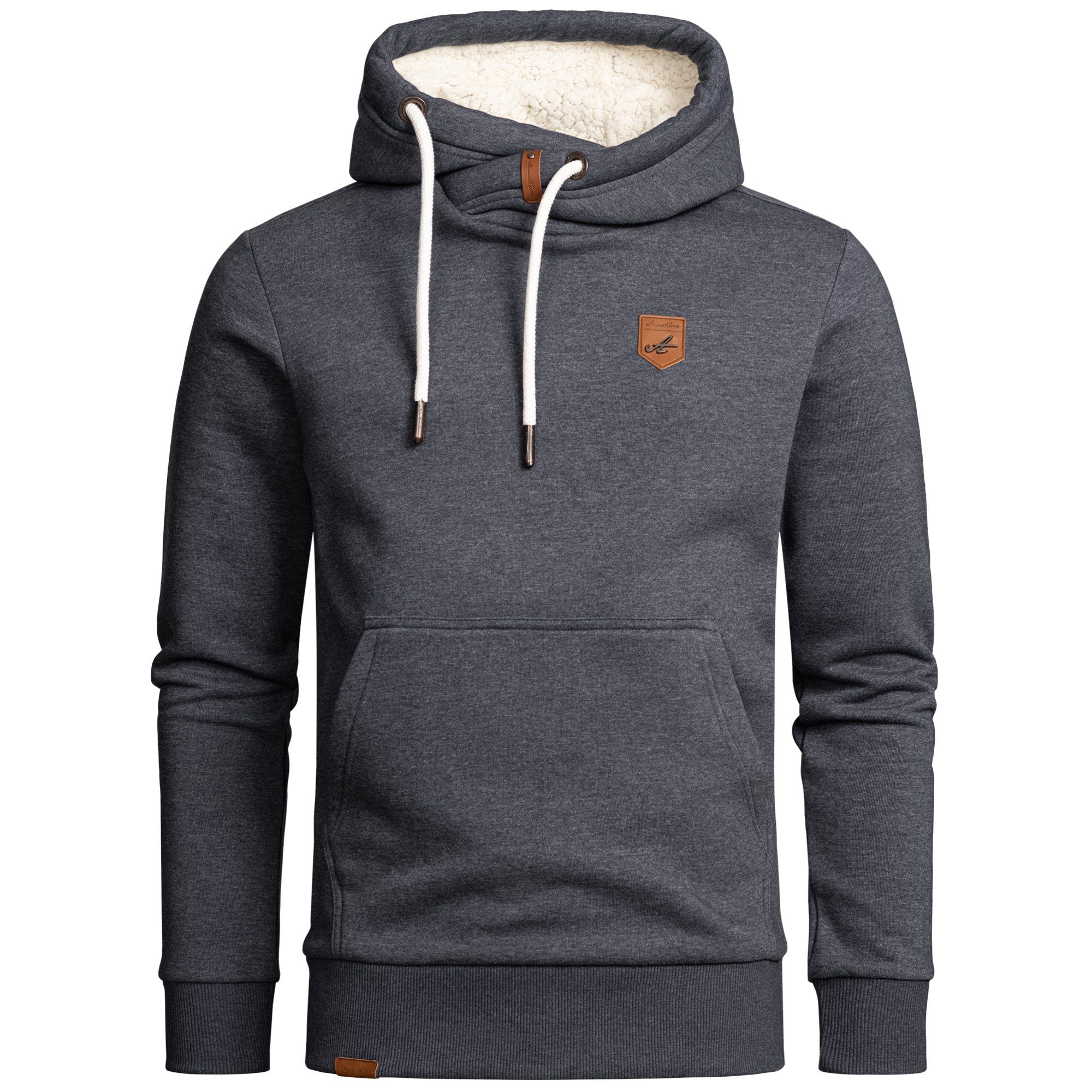 Amaci&Sons Kapuzenpullover YONKERS Kapuzenpullover mit Plüsch-Kapuze Herren Basic Sweatjacke Пуловеры Plüsch Hoodie Sweatshirt