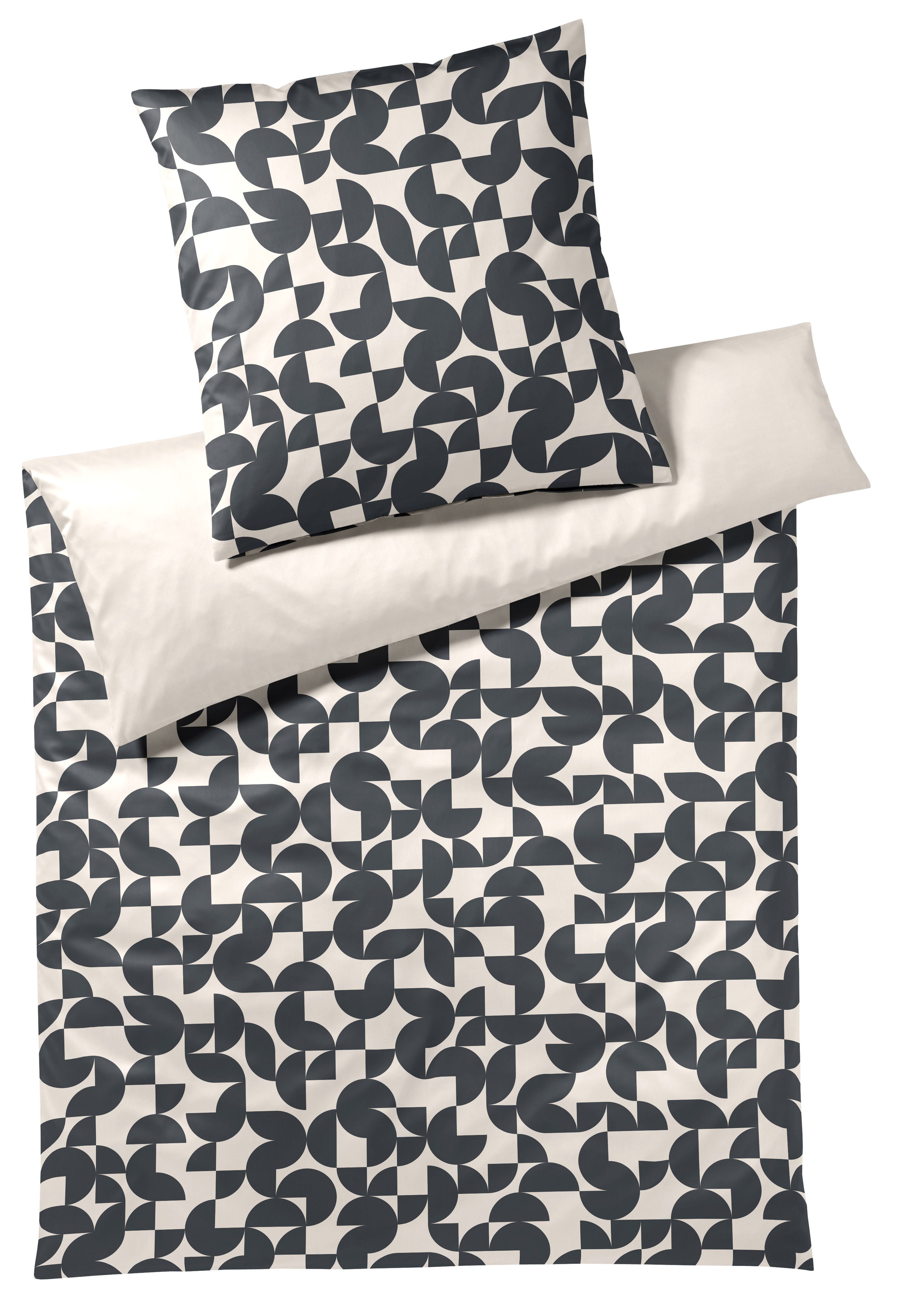 Elegante Wendebettwäsche Studio Graphic, Mako-Satin, 2 teilig, angenehmes Hautgefühl
