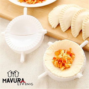 MAVURA Ravioliform MAVURALiving Ravioli Former Maultaschen Teigtaschen Form Ausstecher Dumpling Maker Teigtaschenformer weiß [3er Set]