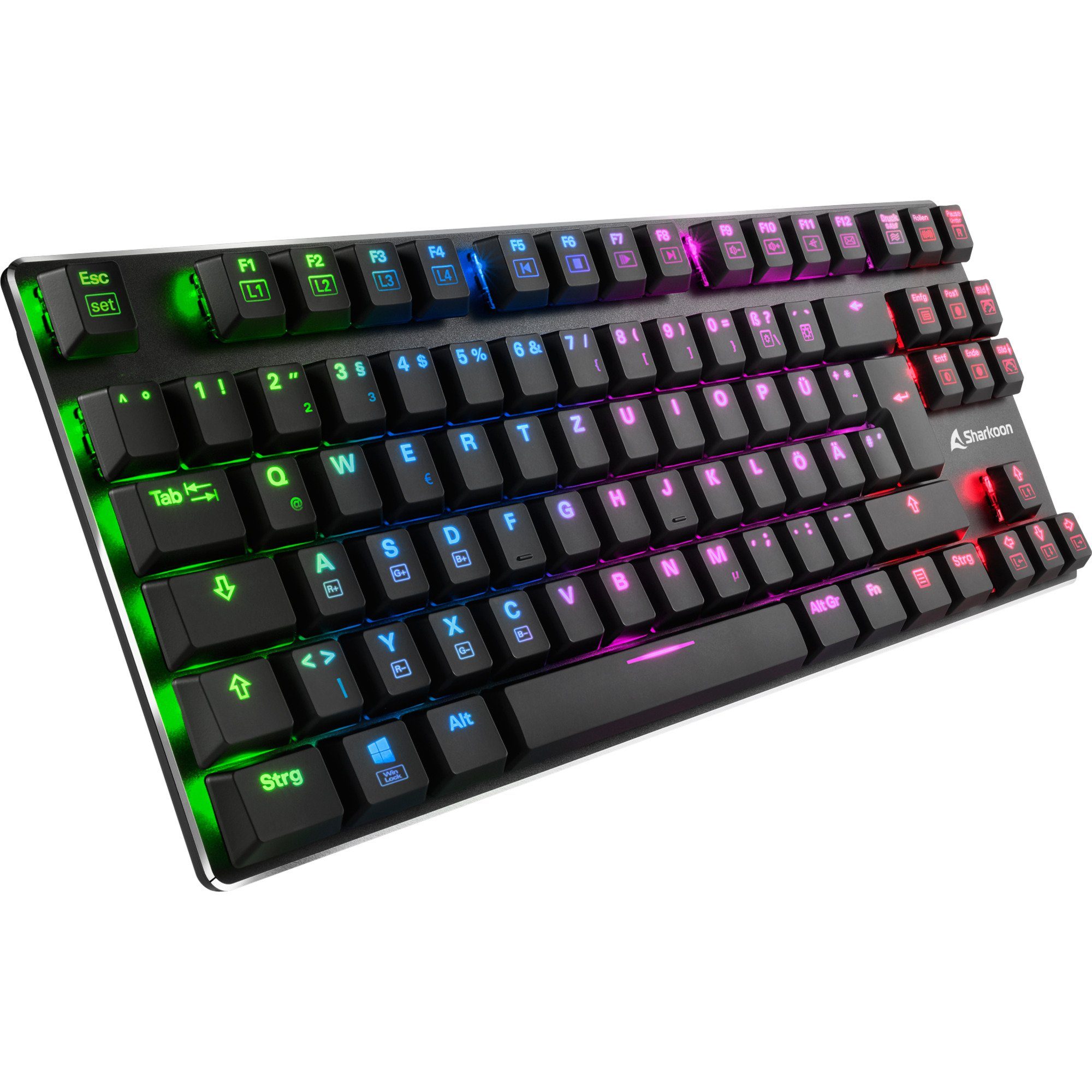 Sharkoon Sharkoon PureWriter TKL RGB, Gaming-Tastatur Tastatur