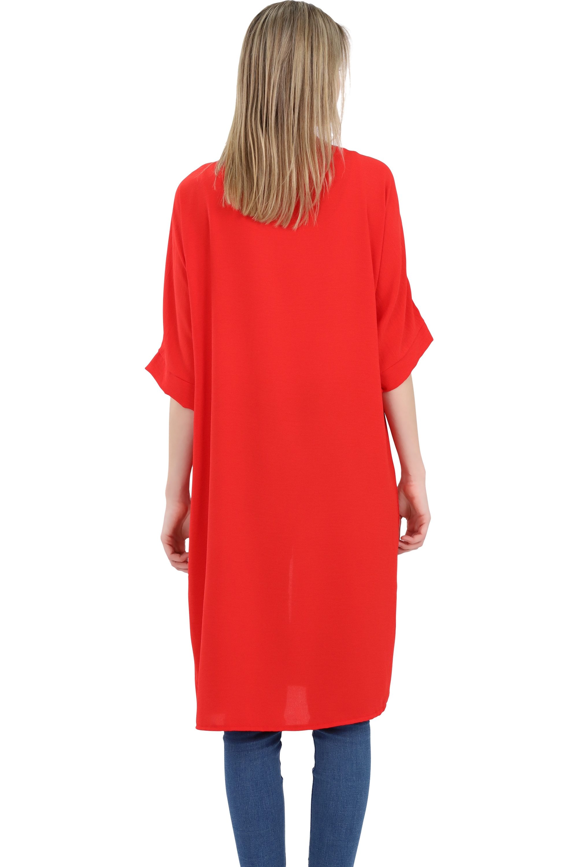 malito more than fashion Cardigan malito Damen Kimono 2342 Kimono Sommer Strand Cover up mit extraweiten Ärmeln Einheitsgröße