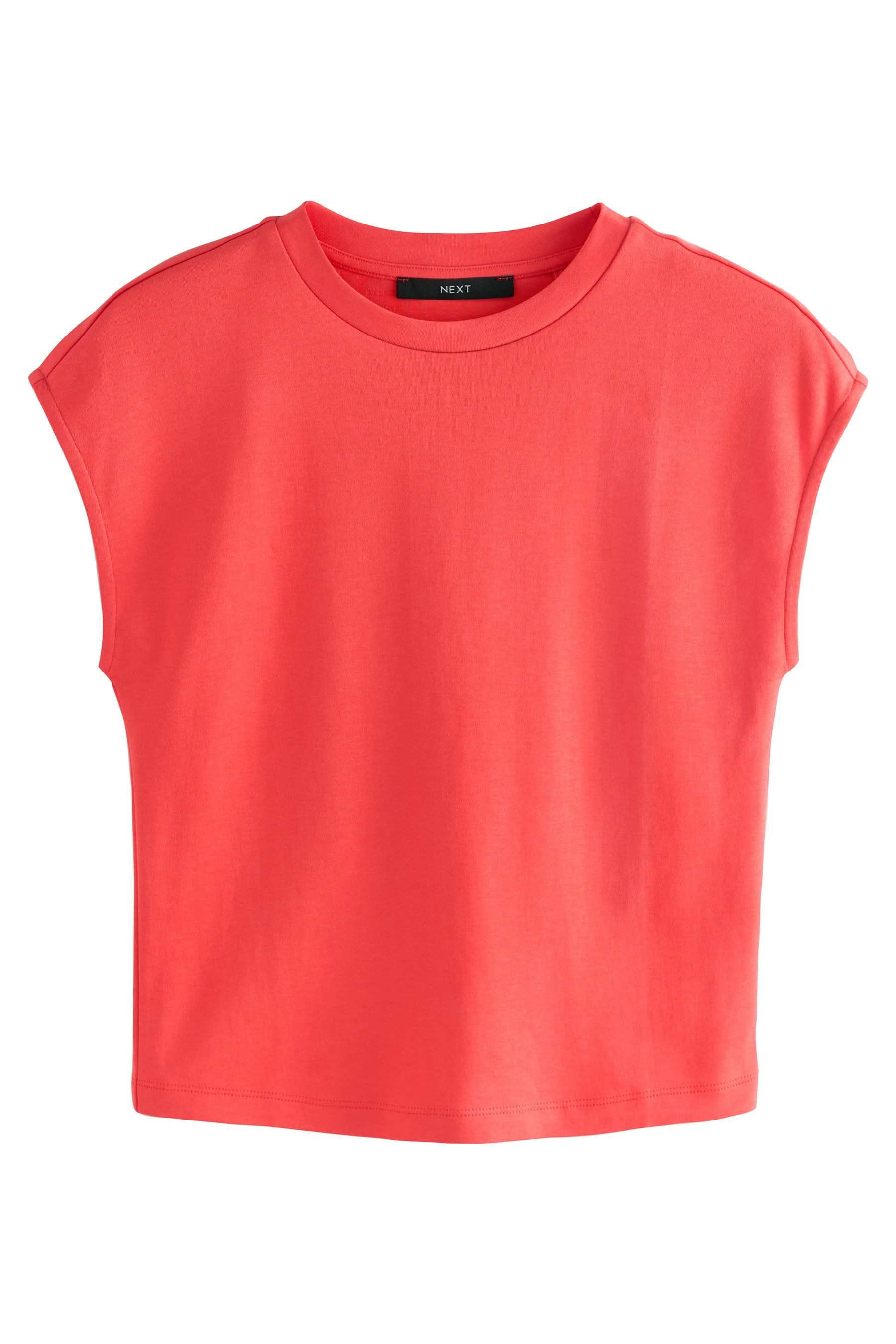 T-Shirt Körpernahes T-Shirt mit Rundhalsausschnitt