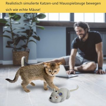 HUNKA Tierkuscheltier Maus-Katzenspielzeug,Fernbedienungssensor,wiederaufladbar