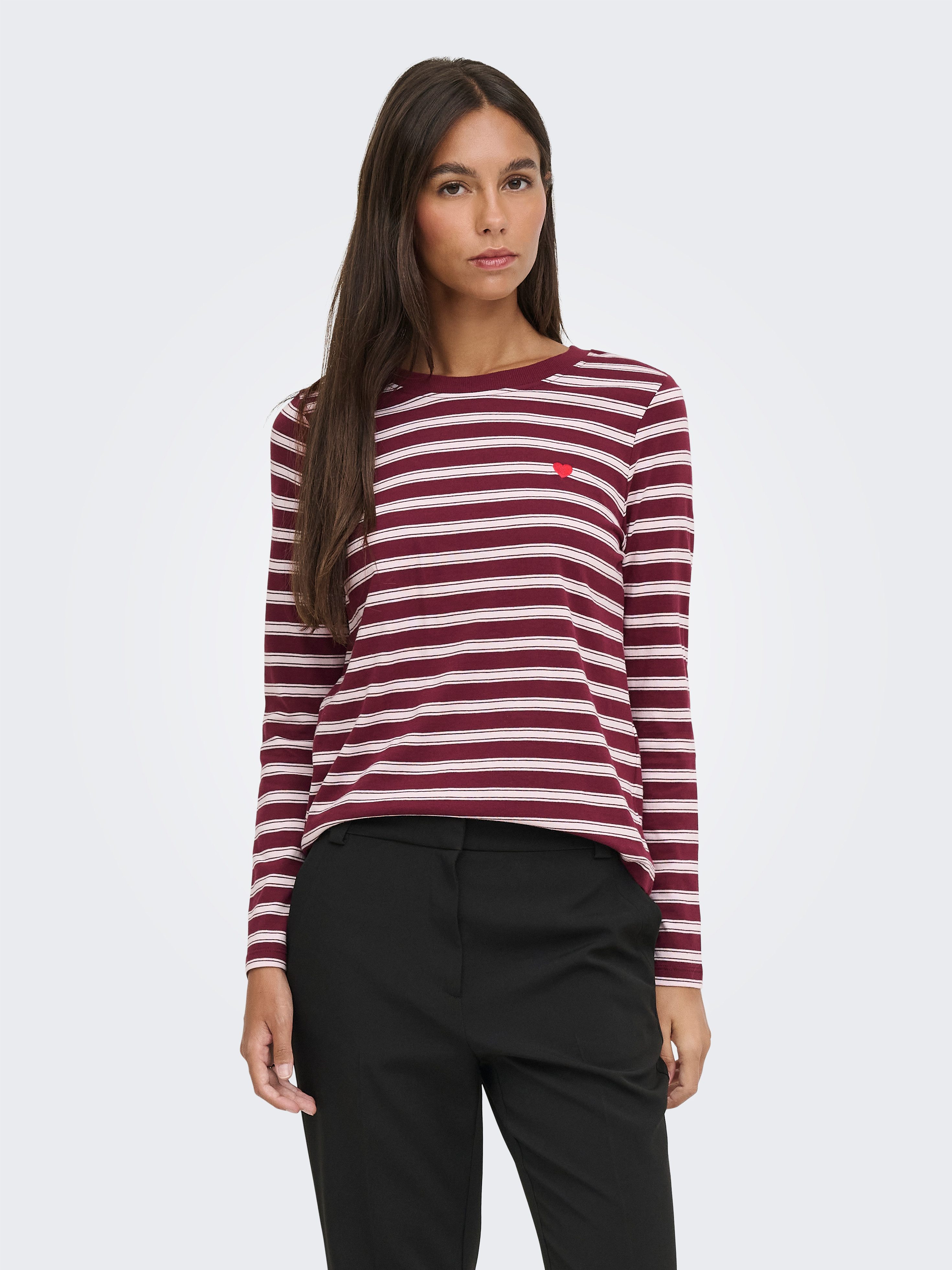 JDY Langarmshirt JDYPISA L/S PRINT TOP JRS NOOS Baumwolle, regular fit