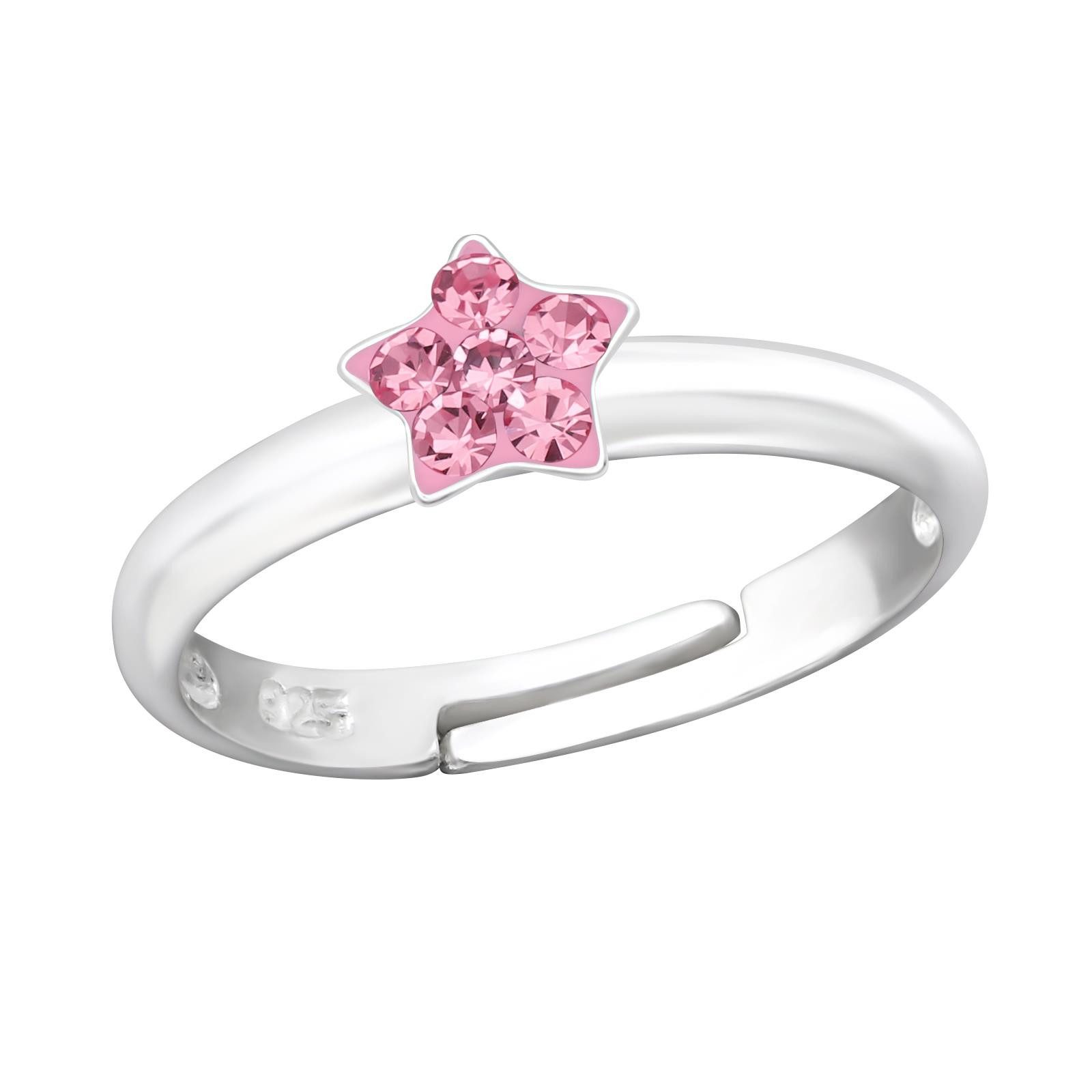 Monkimau Silberring Stern Kinder Ring 925 Silber Geschenk - Größe 4 Geschenk