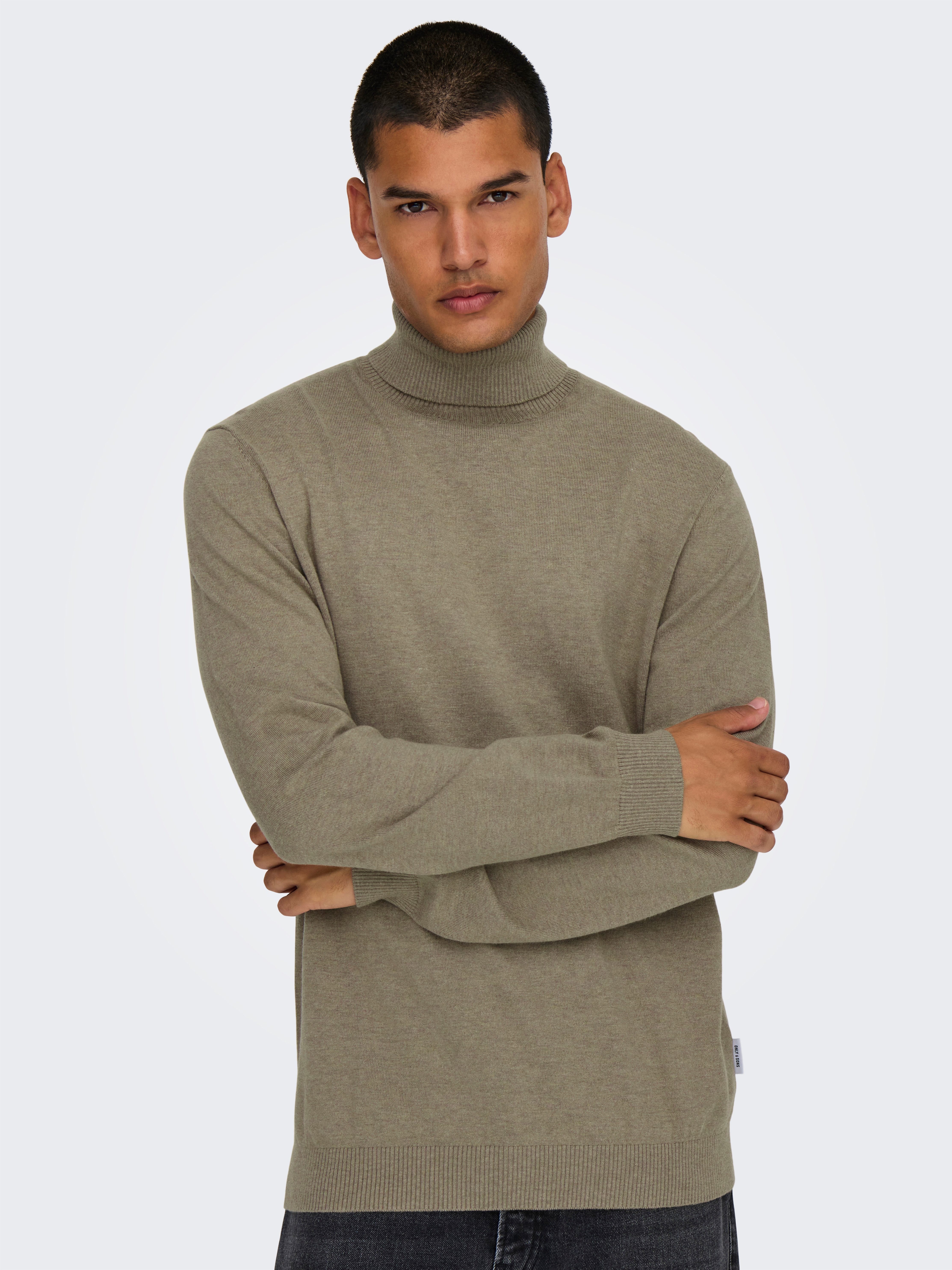 ONLY & SONS Stehkragenpullover ONSLOUI REG 12 MEL ROLL KNIT NOOS günstig online kaufen